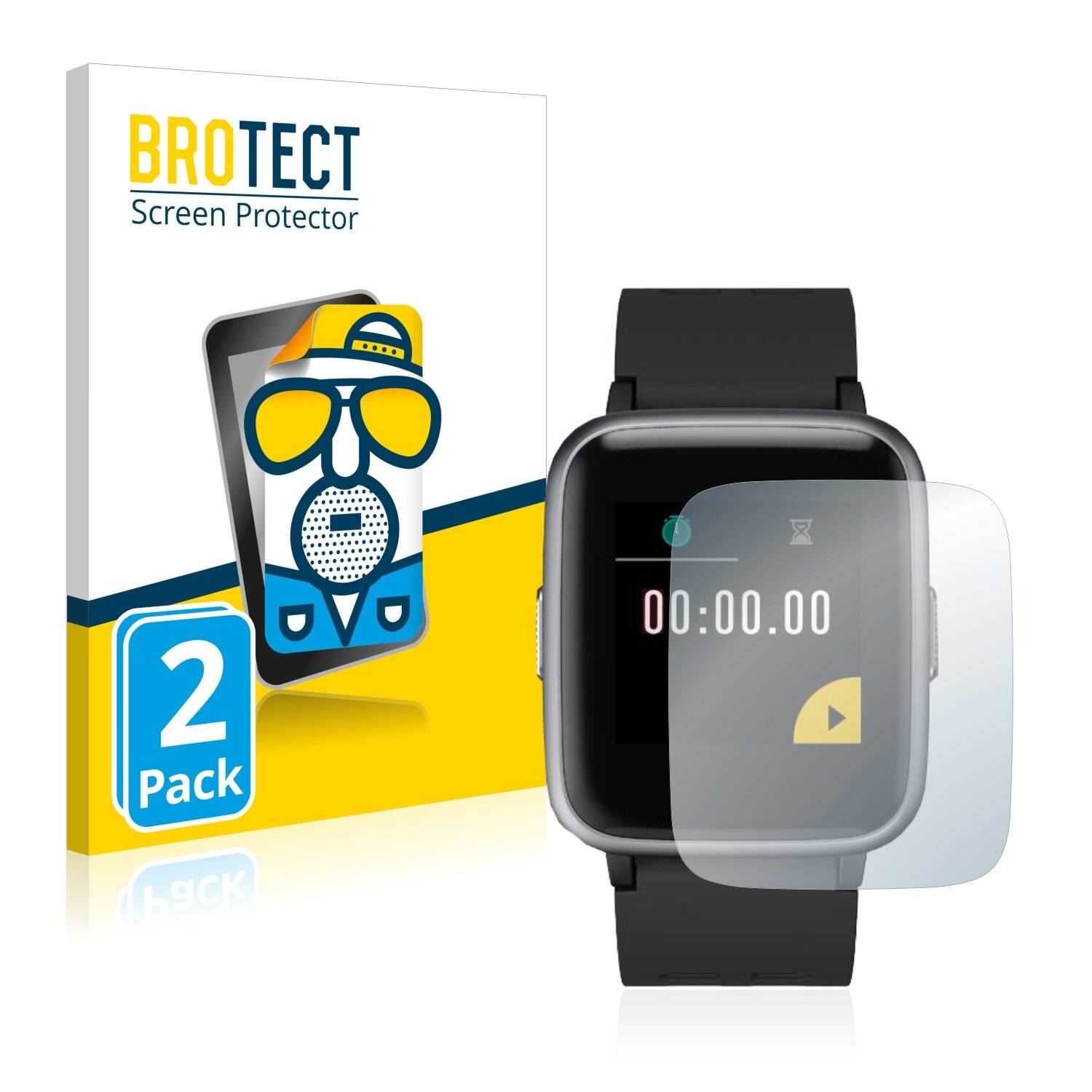 2x BROTECT Matte Displayschutzfolie für Letsfit Fitness Tracker 1.3 - Entspiegelt,