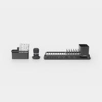 Brabantia Abtropfgestell-Set, Abtropfer, Rack, Freistehend, Besteck, Geschirrspülmittel, Trinkbehälter, Utensilien, Schw