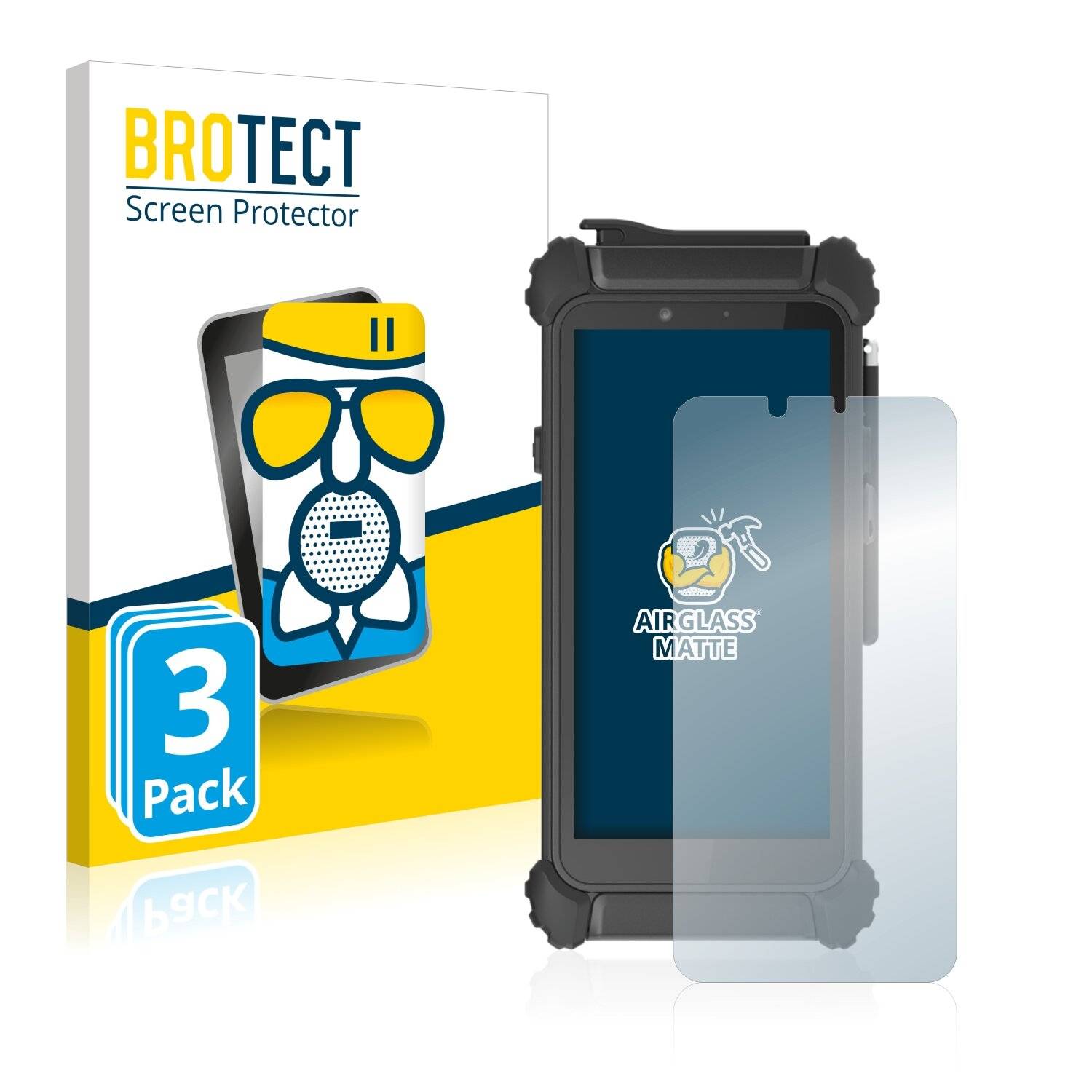 3x BROTECT AirGlass Matte Schutzglas Folie für DT Research