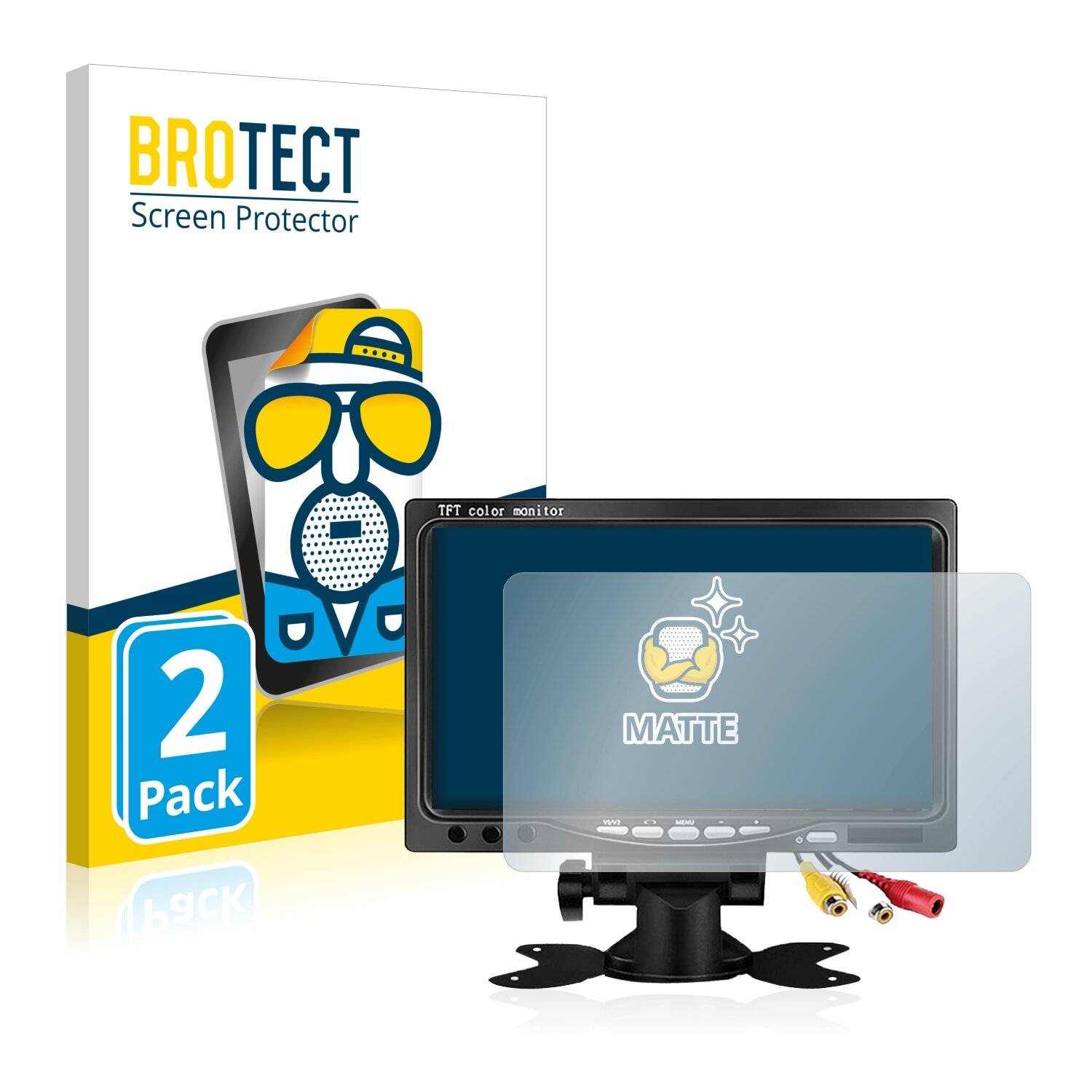 2x BROTECT Matte Displayschutzfolie für Kenowa Car Monitor (7) - Entspiegelt,