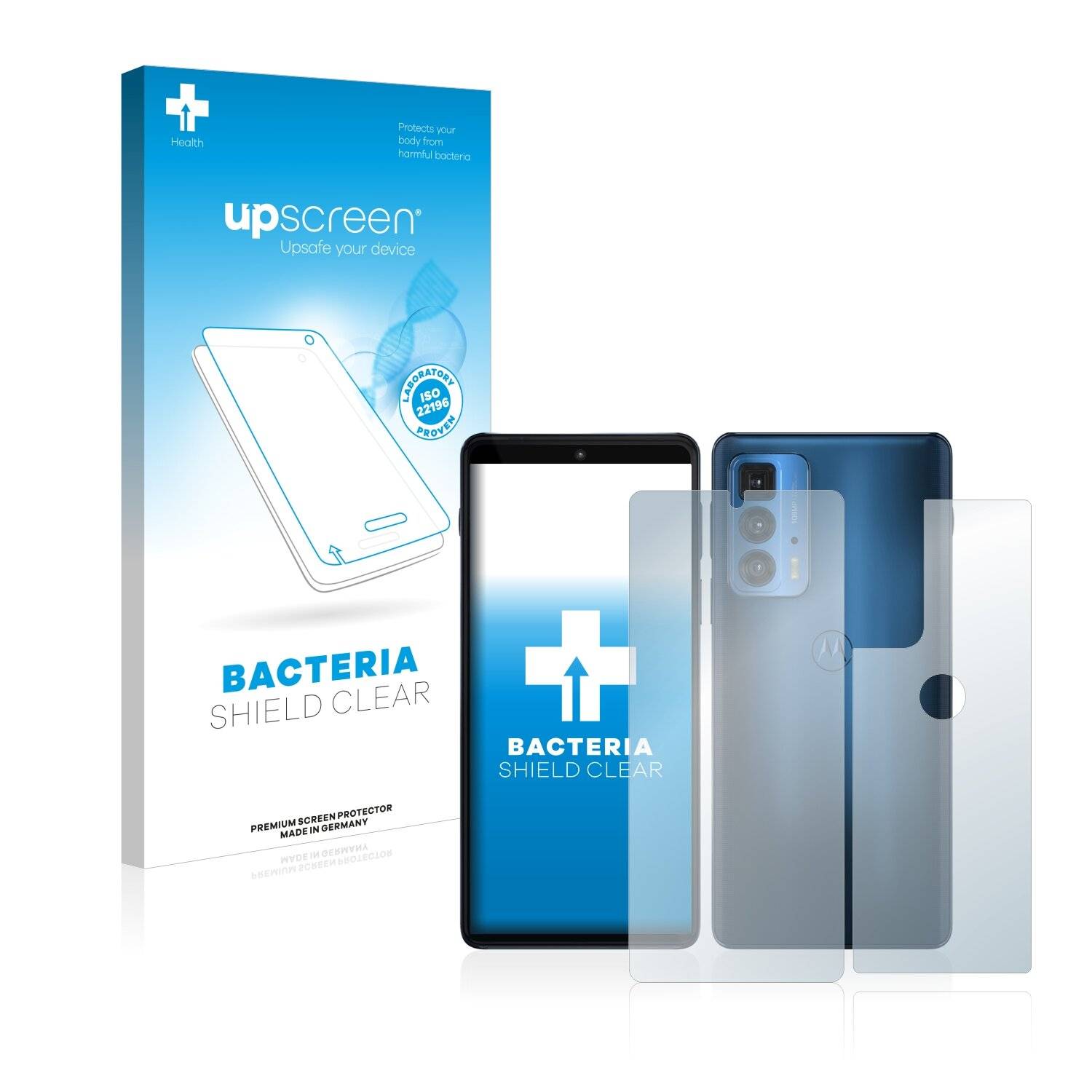 upscreen Bacteria Shield Clear Premium Antibakterielle Displayschutzfolie für Motorola Edge