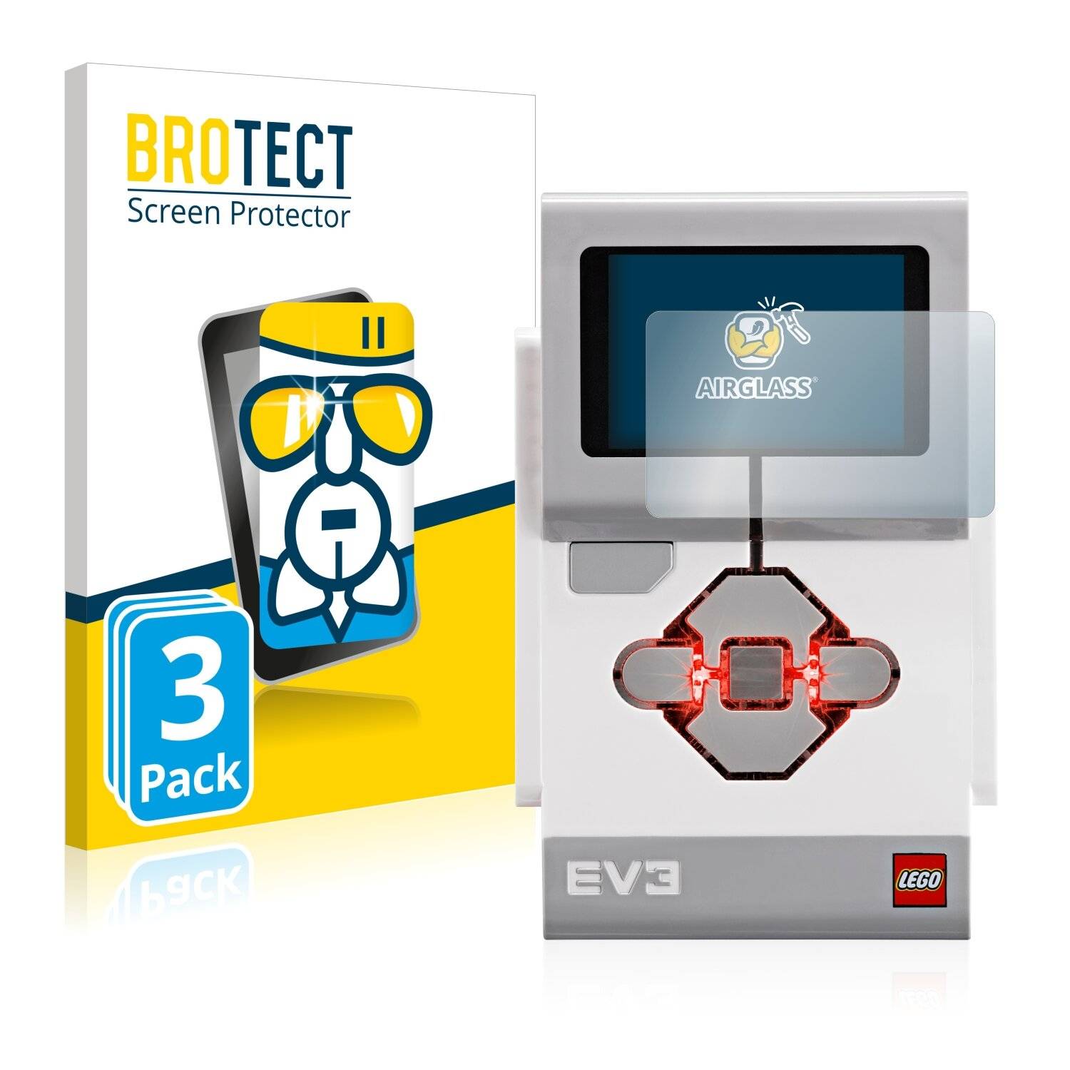 3x BROTECT AirGlass Schutzglas Folie für Lego Mindstorms EV3 Intelligenter