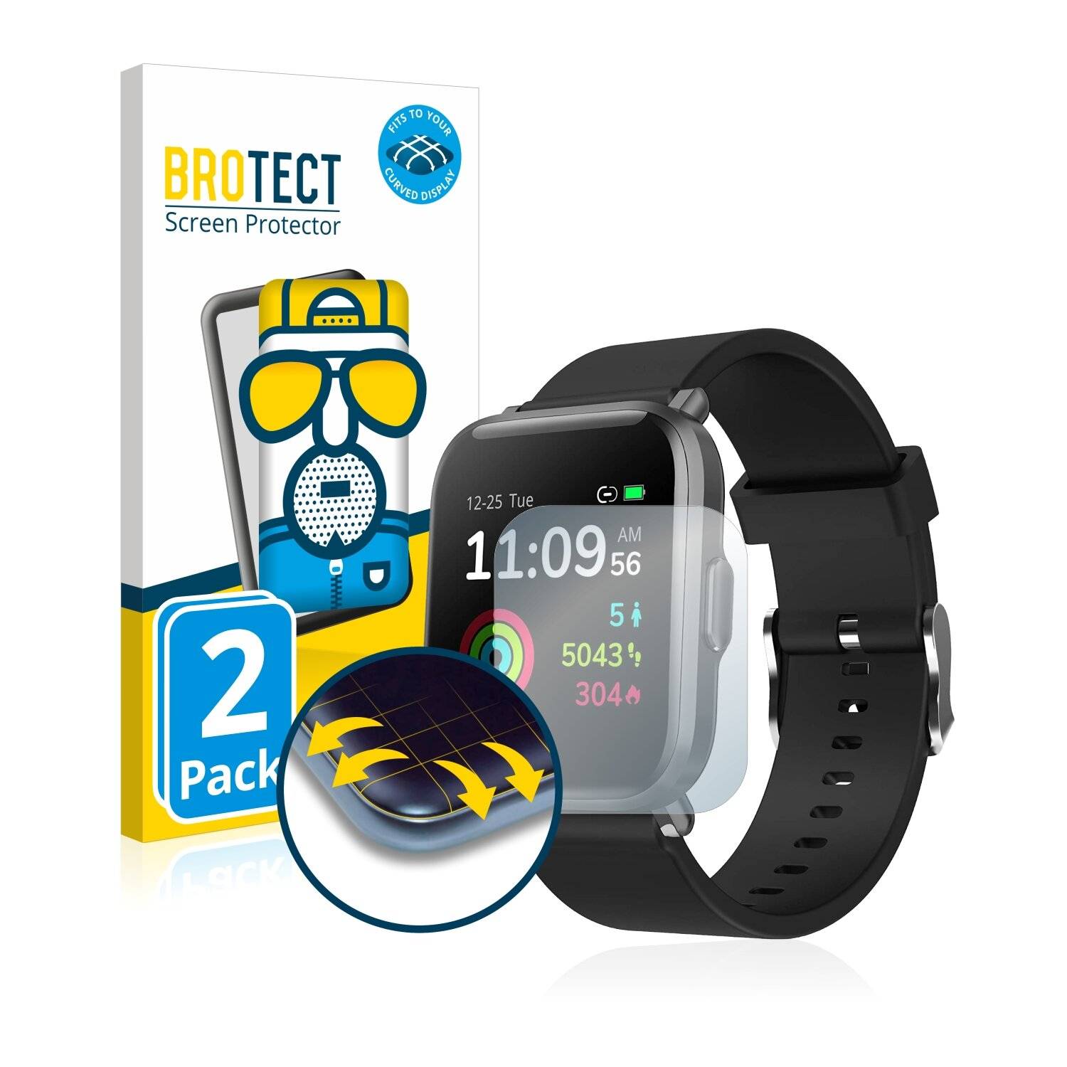 2x BROTECT Flex Matte Full-Cover Displayschutzfolie für GRDE