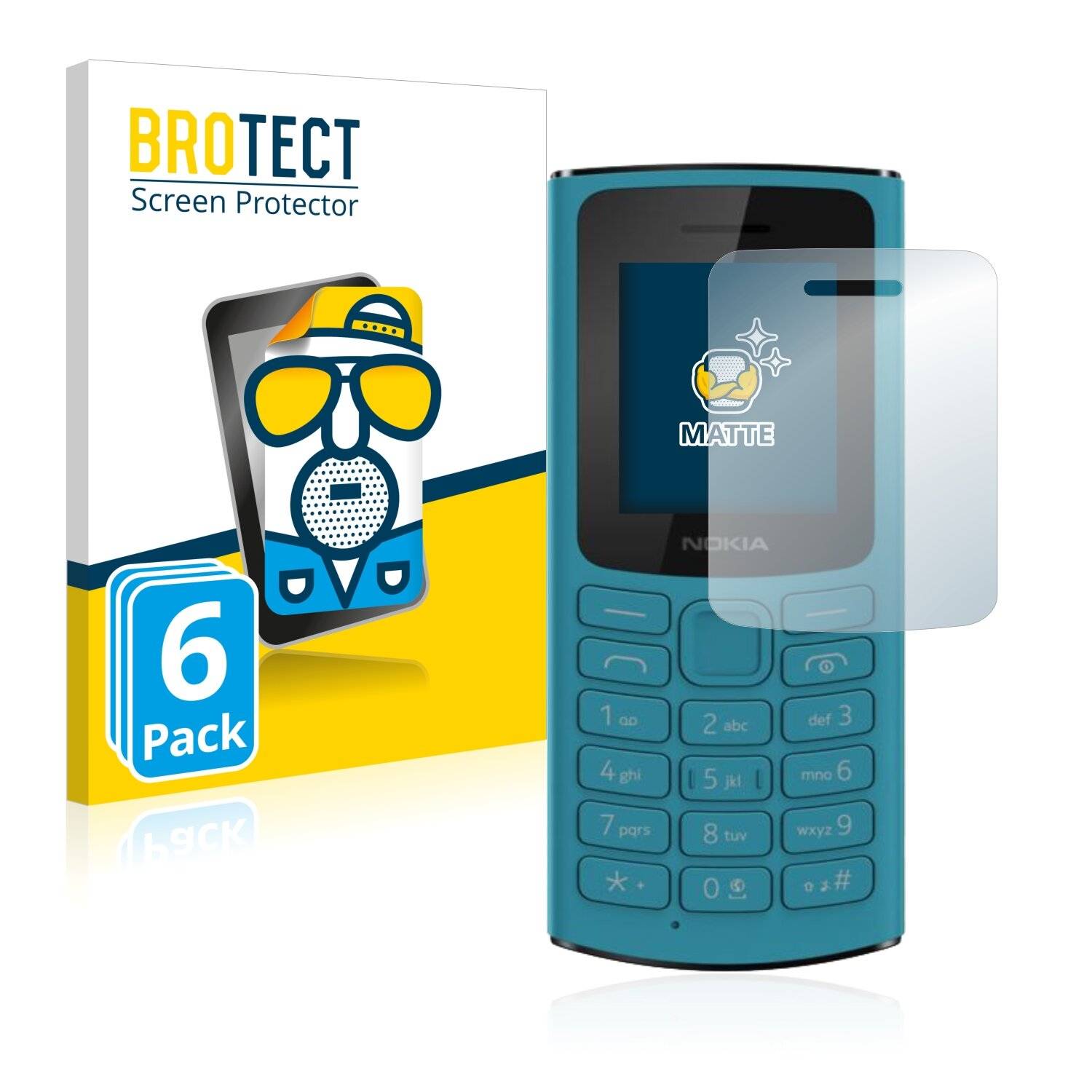 6x BROTECT Matte Displayschutzfolie für Nokia 110 4G 2021 - Entspiegelt,