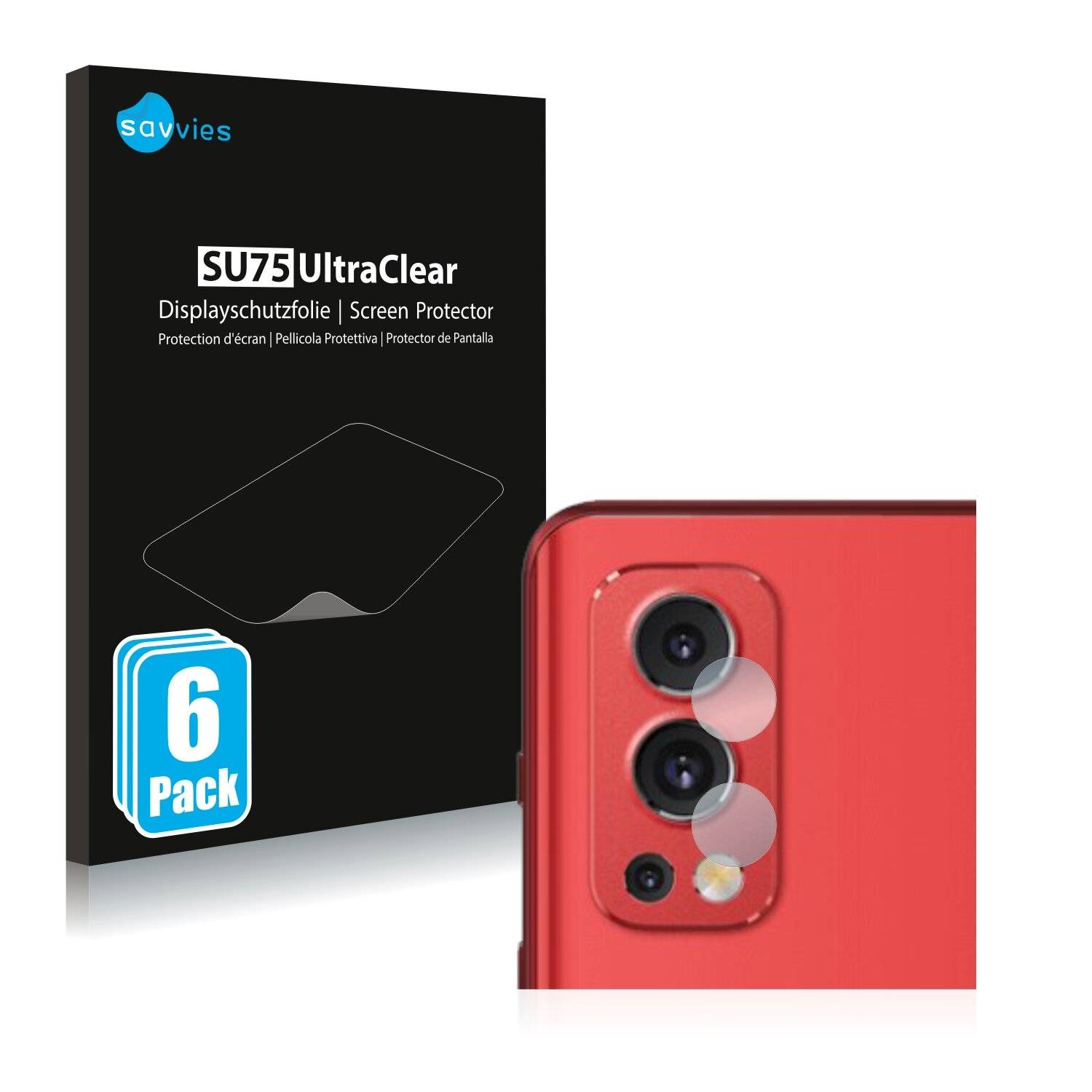 6x Savvies SU75 Displayschutzfolie für OnePlus Nord 2 (NUR