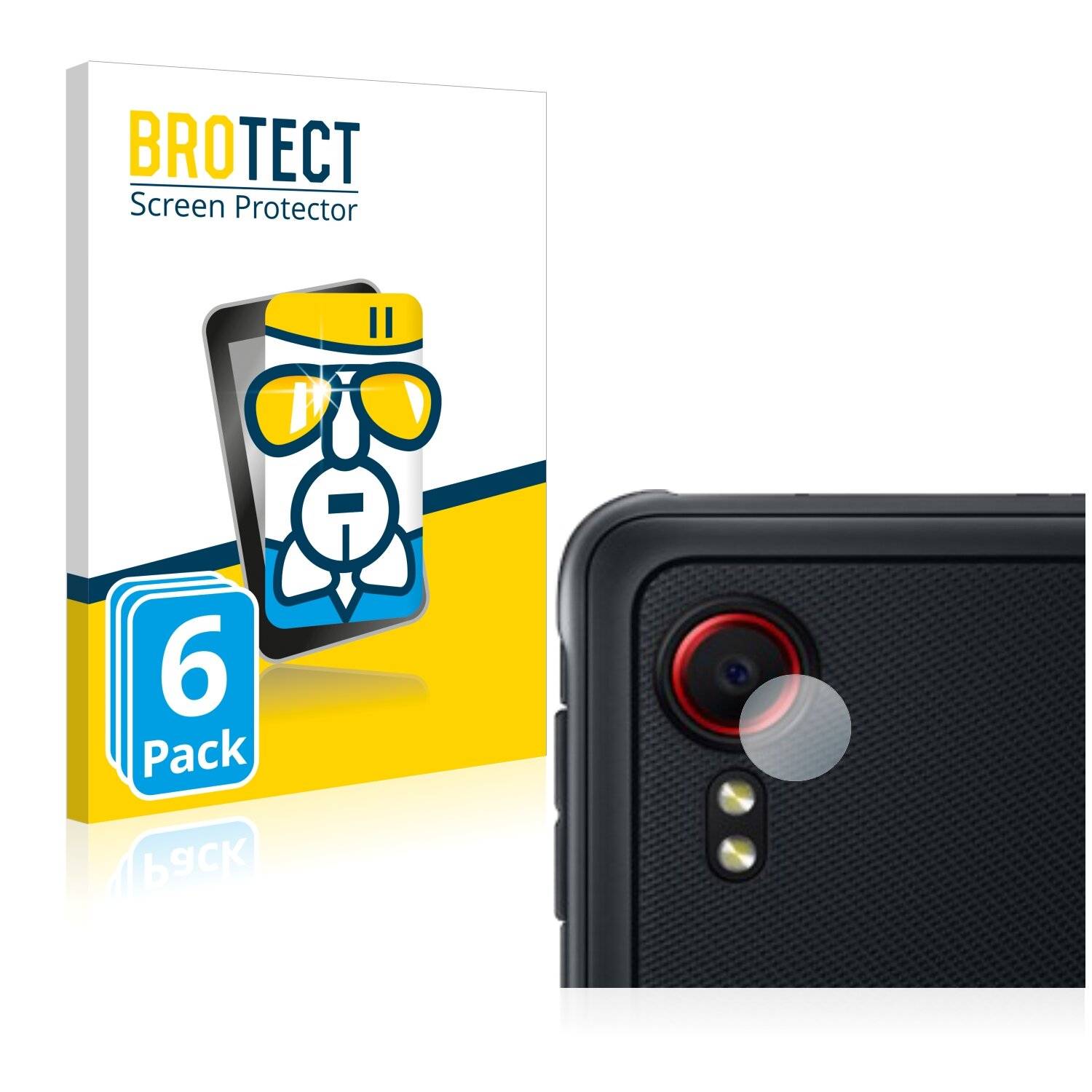6x BROTECT AirGlass Schutzglas Folie für Samsung Galaxy Xcover 5 (NUR
