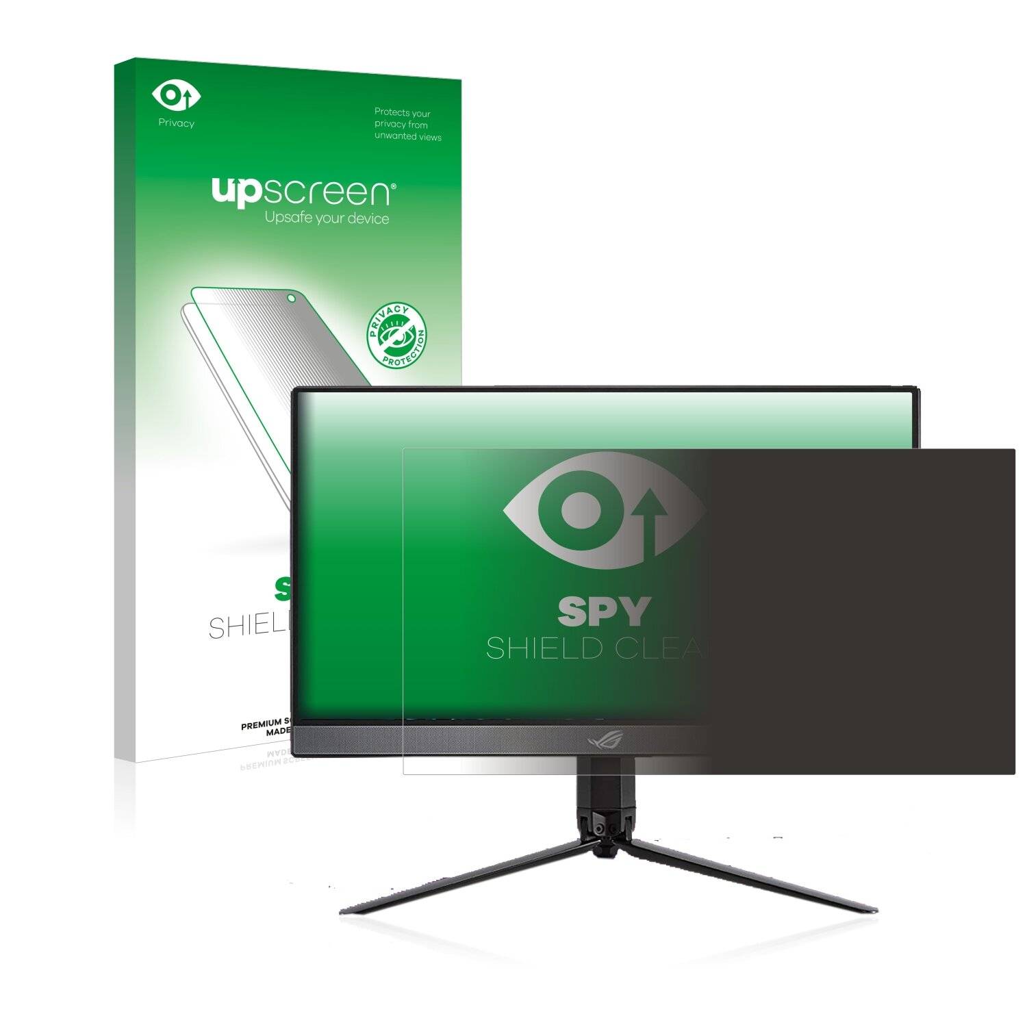 upscreen Spy Shield Clear Premium Blickschutzfolie für Asus ROG Strix