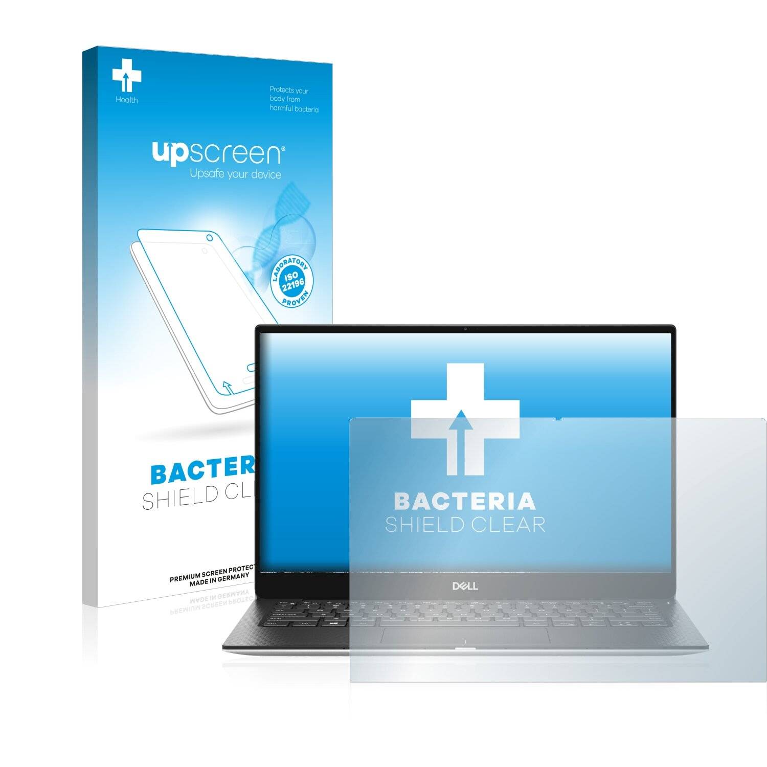 upscreen Bacteria Shield Clear Premium Antibakterielle Displayschutzfolie für Dell XPS 13