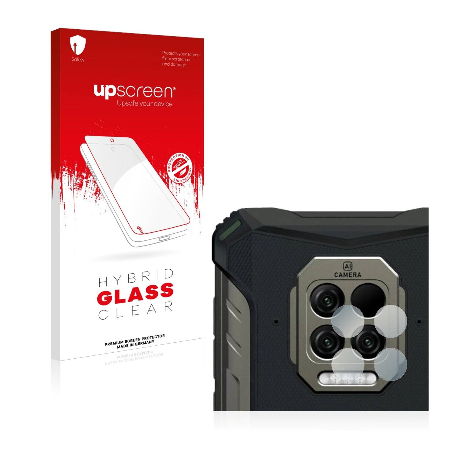 upscreen Hybrid Glass Clear Premium Schutzglas Folie für Doogee S86 Pro (NUR
