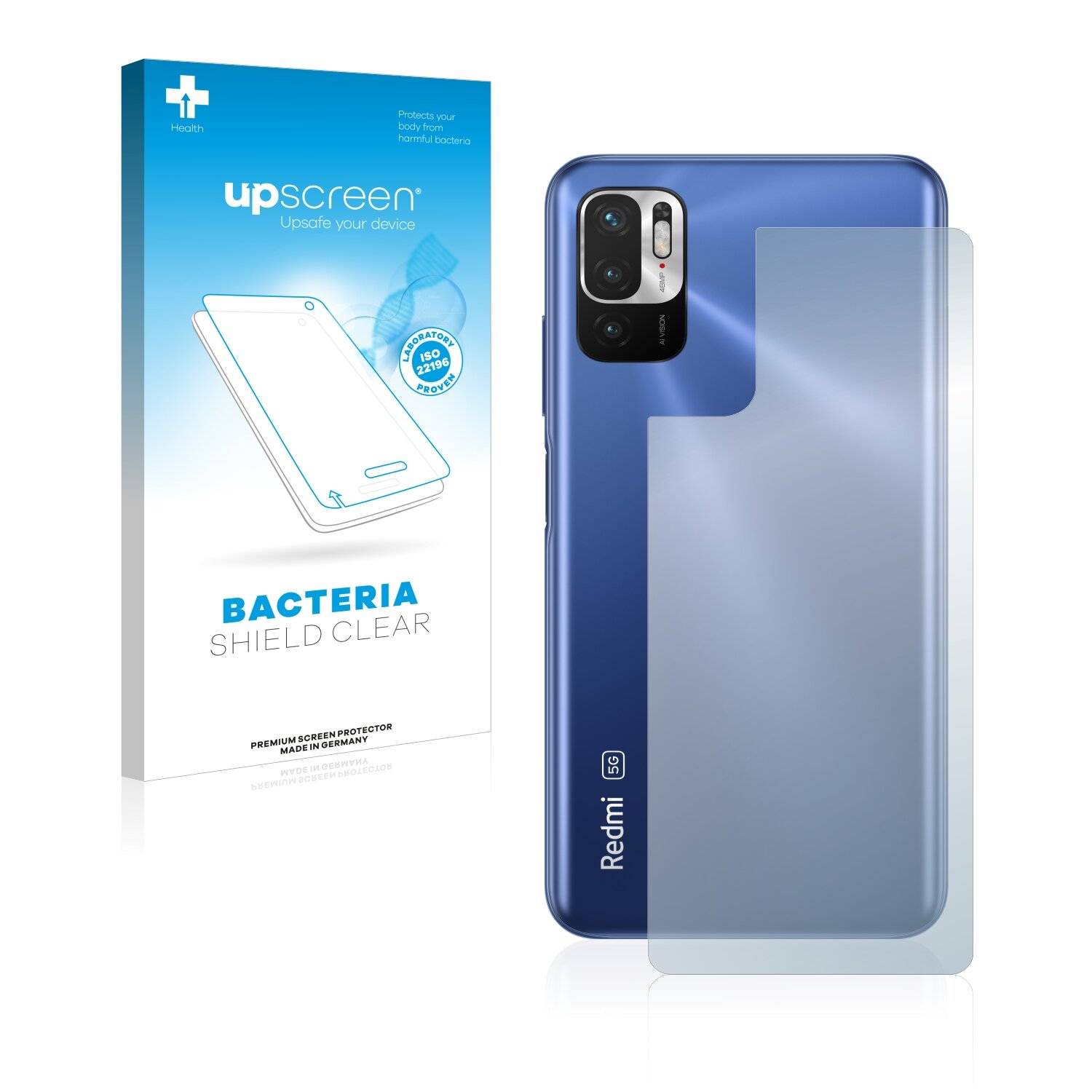 upscreen Bacteria Shield Clear Premium Antibakterielle Displayschutzfolie für Xiaomi Redmi
