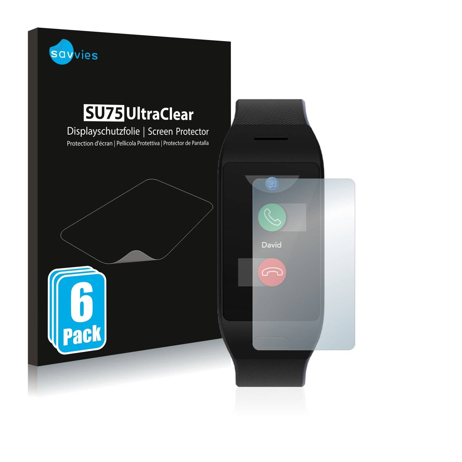 6x Savvies SU75 Displayschutzfolie für MyKronoz ZeNeo
