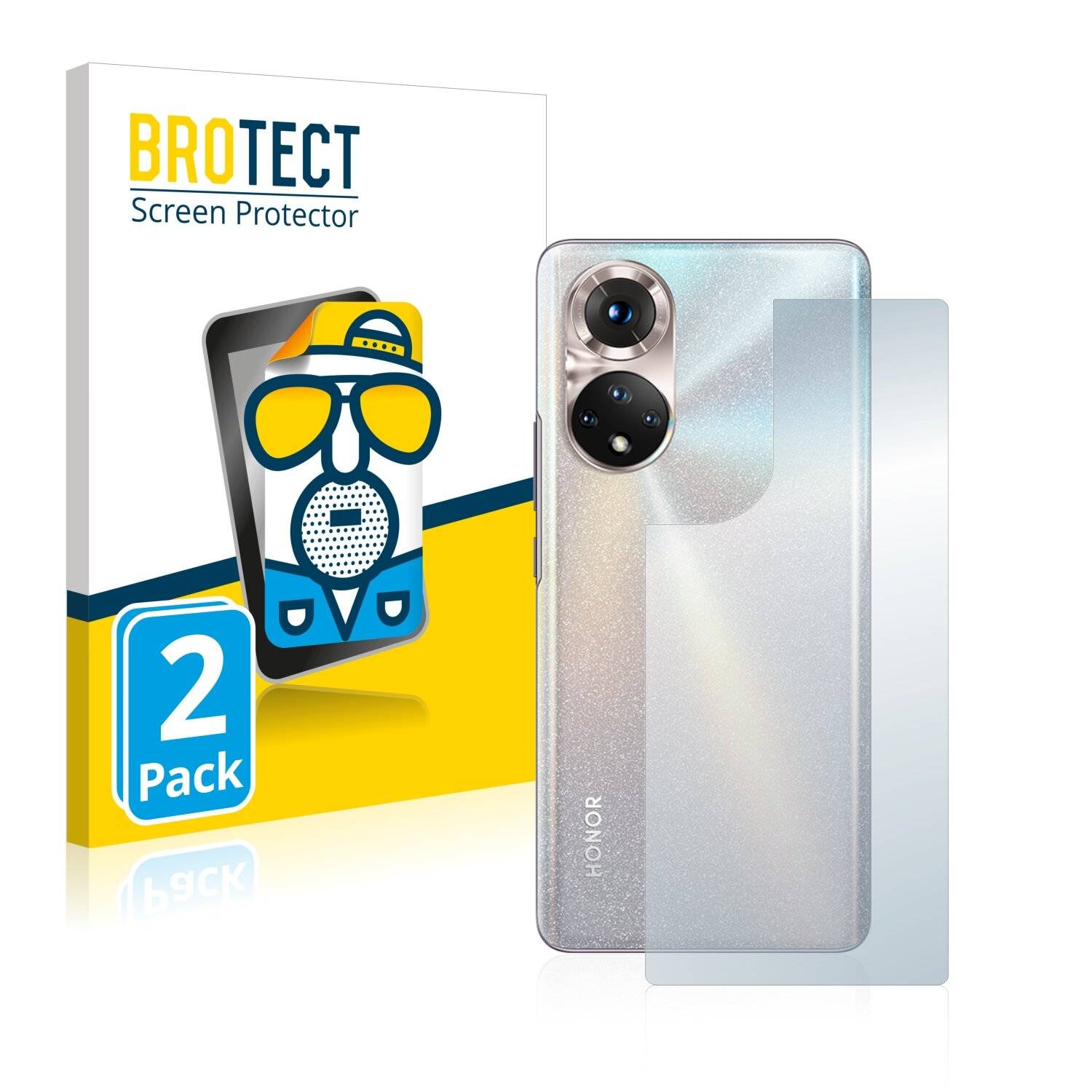 2x BROTECT Matte Displayschutzfolie für Honor 50 (Rückseite) - Entspiegelt,