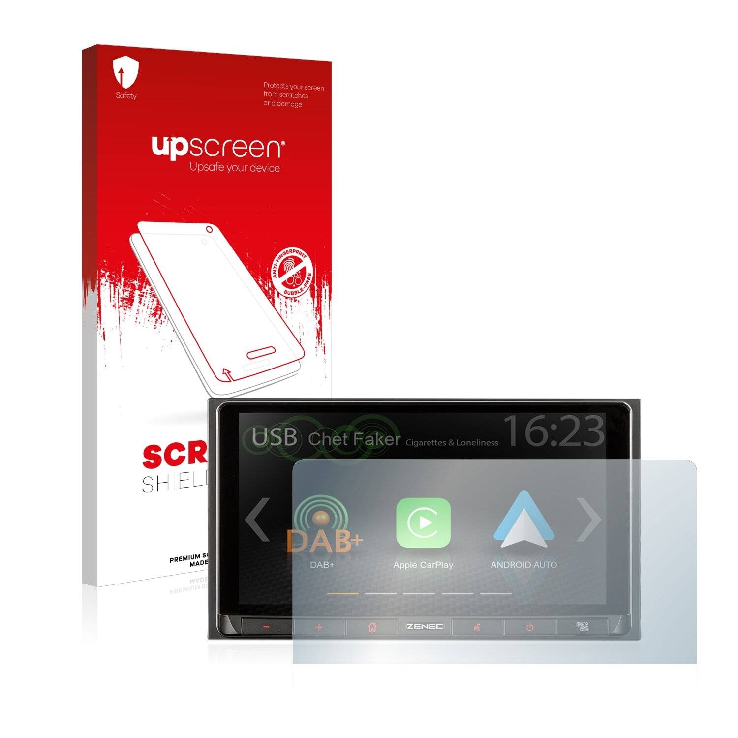upscreen Scratch Shield Clear Premium Displayschutzfolie für Zenec