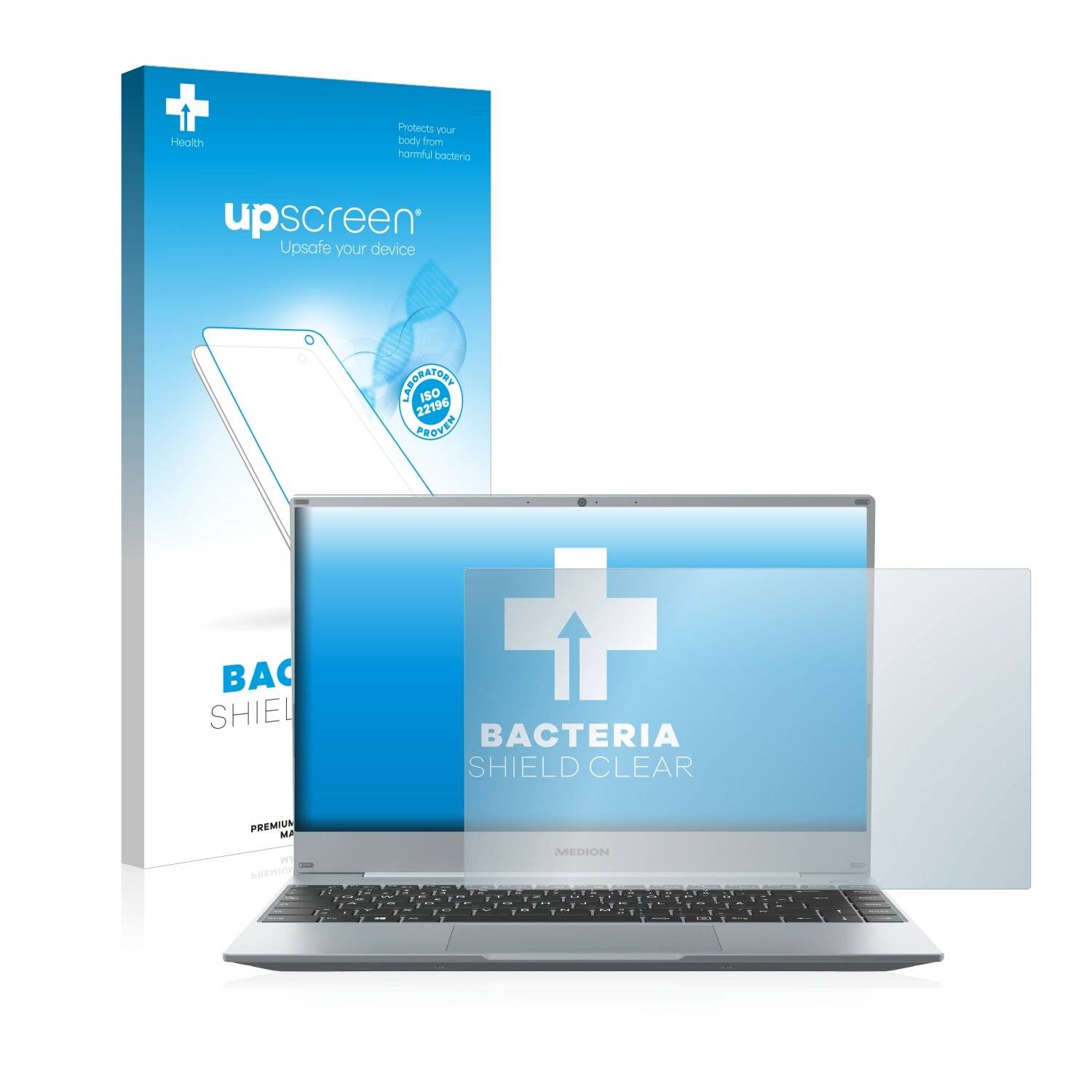 upscreen Bacteria Shield Clear Premium Antibakterielle Displayschutzfolie für Medion Akoya