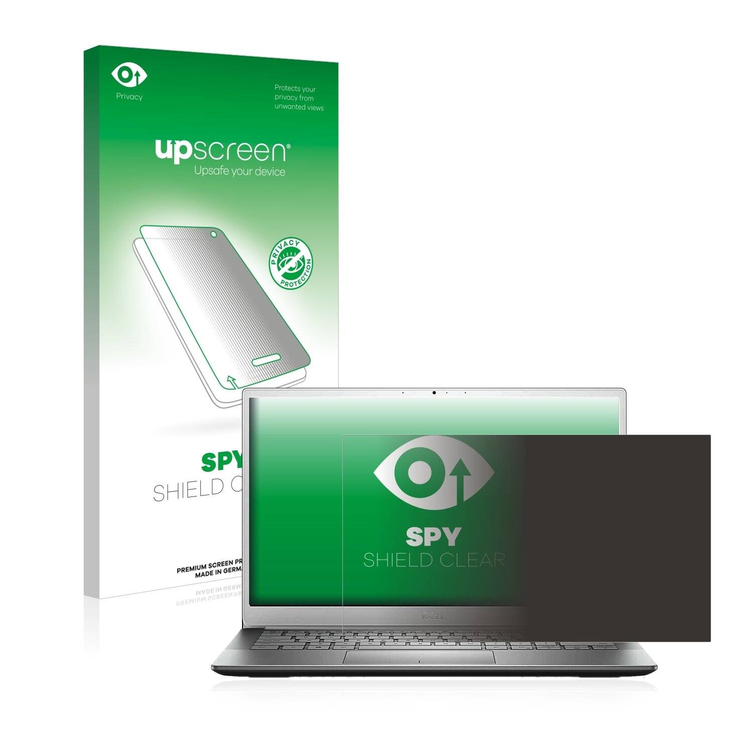 upscreen Spy Shield Clear Premium Blickschutzfolie für Dell Inspiron 13