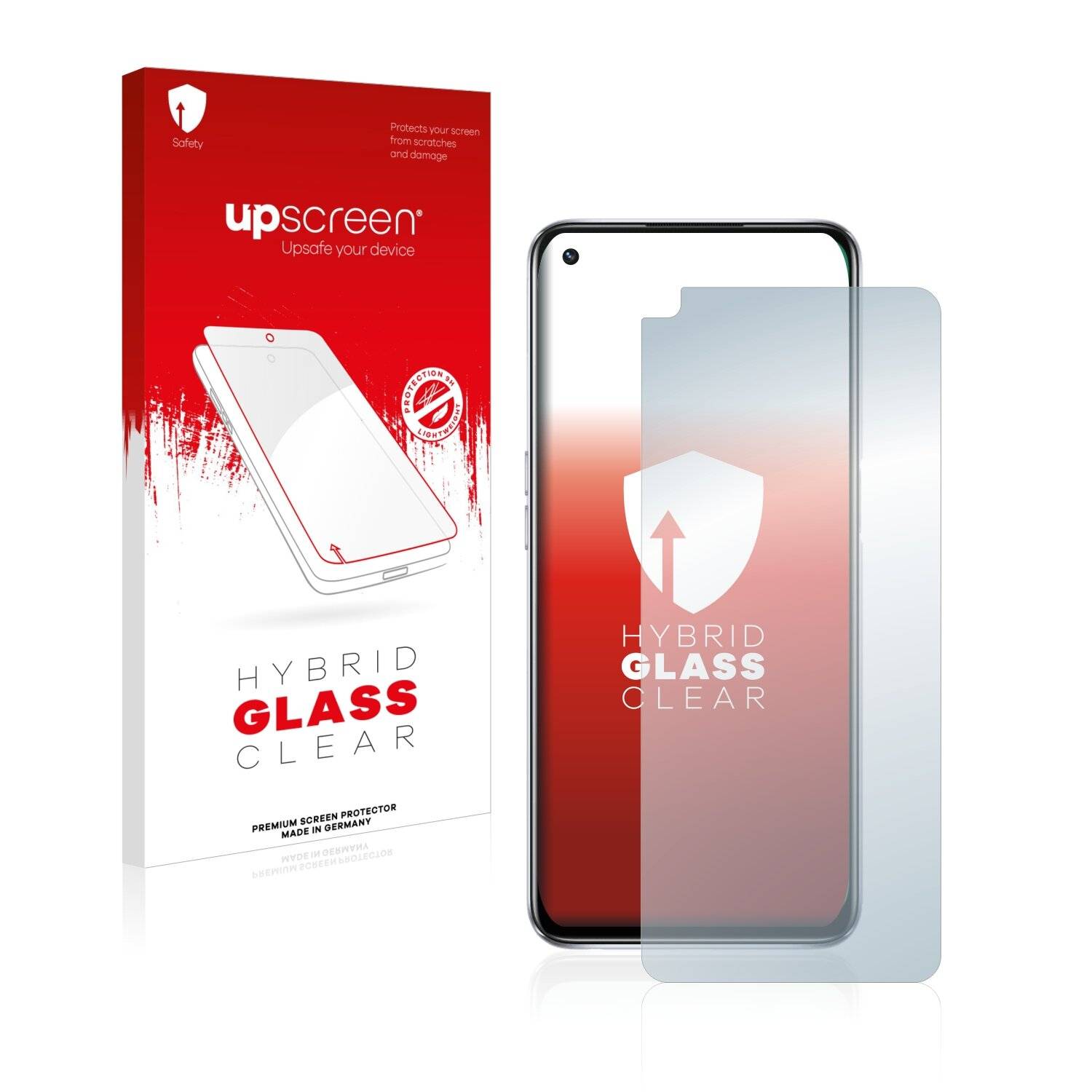 upscreen Hybrid Glass Clear Premium Schutzglas Folie für Oppo