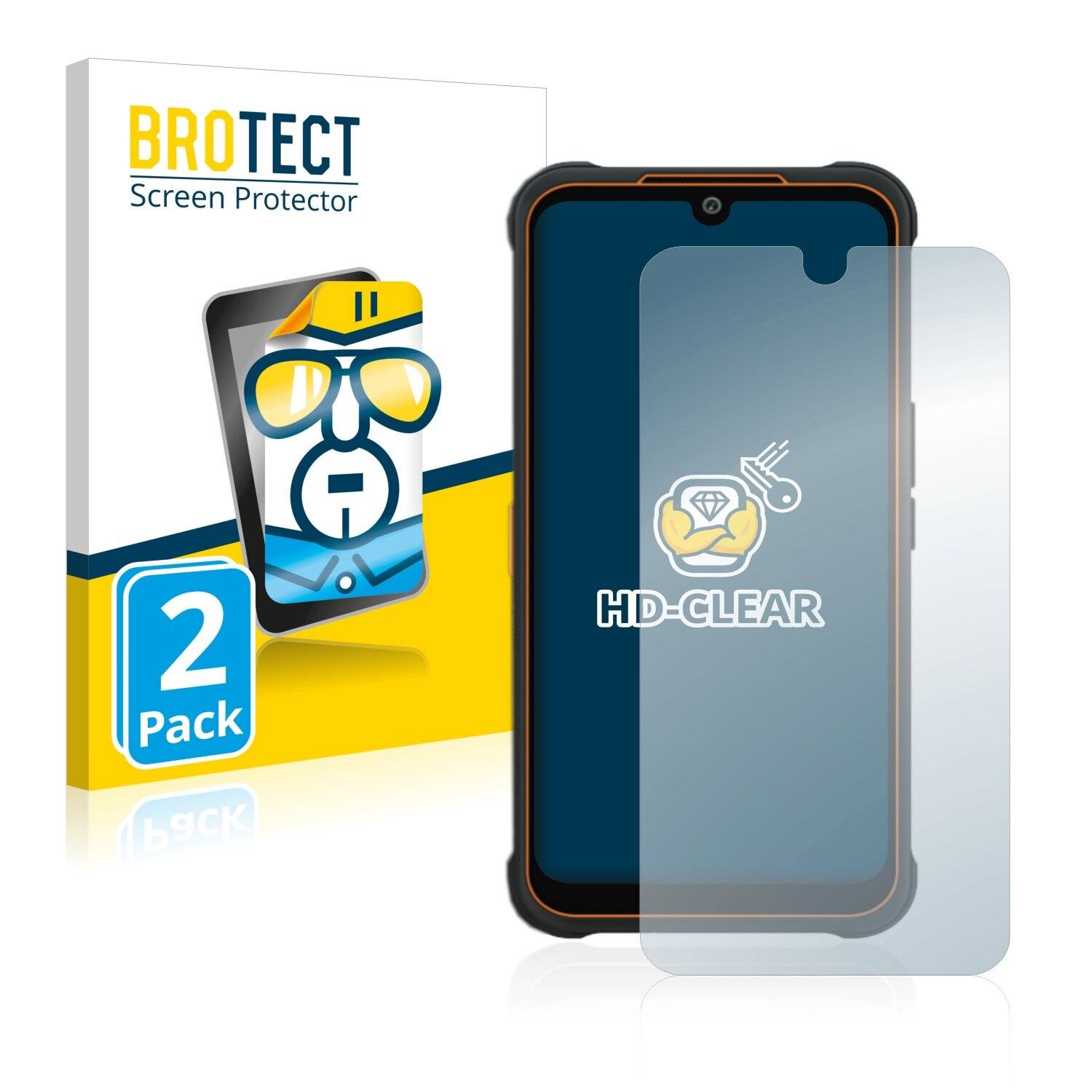 2x BROTECT HD-Clear Displayschutzfolie für AGM Glory