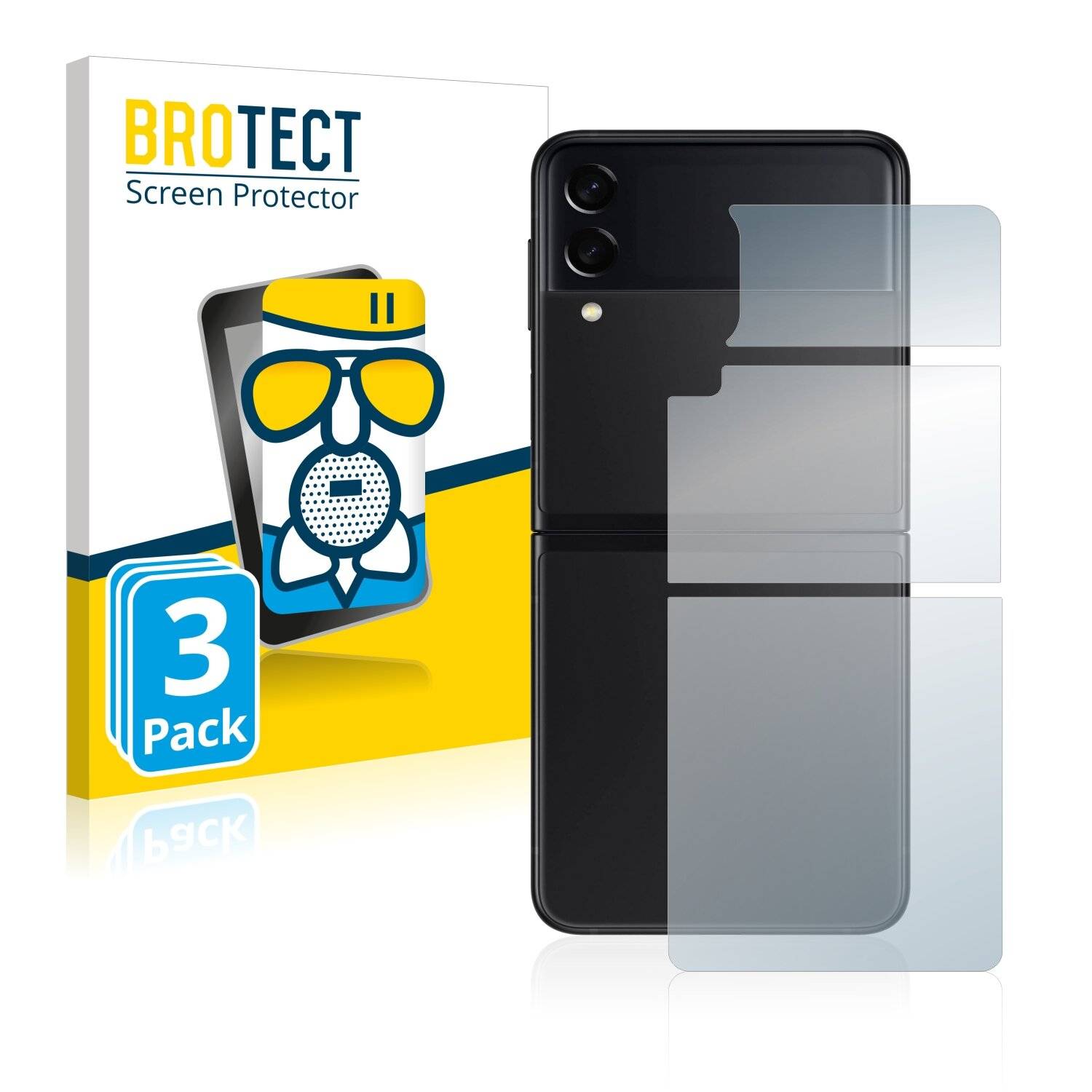 3x BROTECT AirGlass Matte Schutzglas Folie für Samsung Galaxy Z Flip 3 5G
