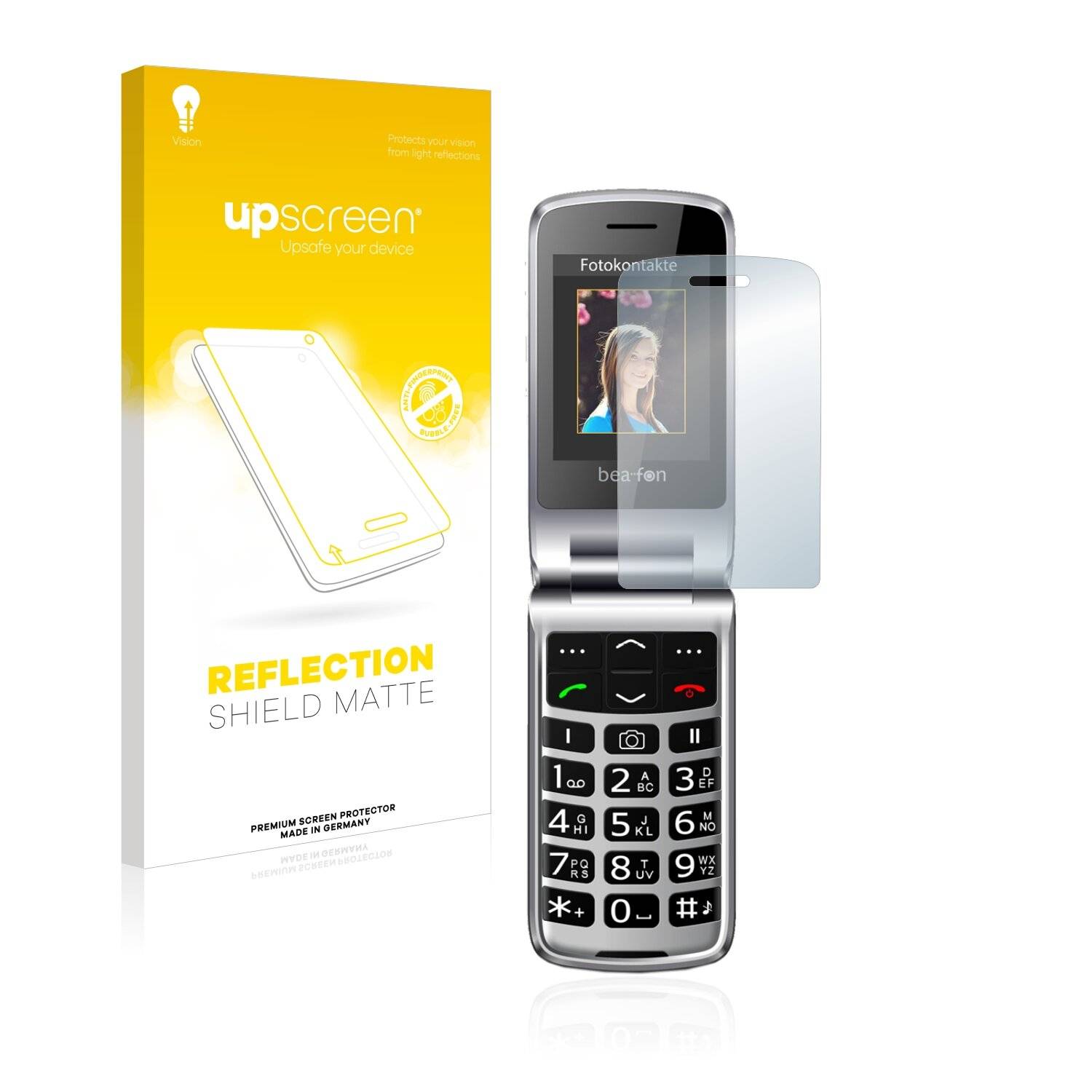 upscreen Reflection Shield Matte Premium Displayschutzfolie für Beafon SL595 plus (Inneres