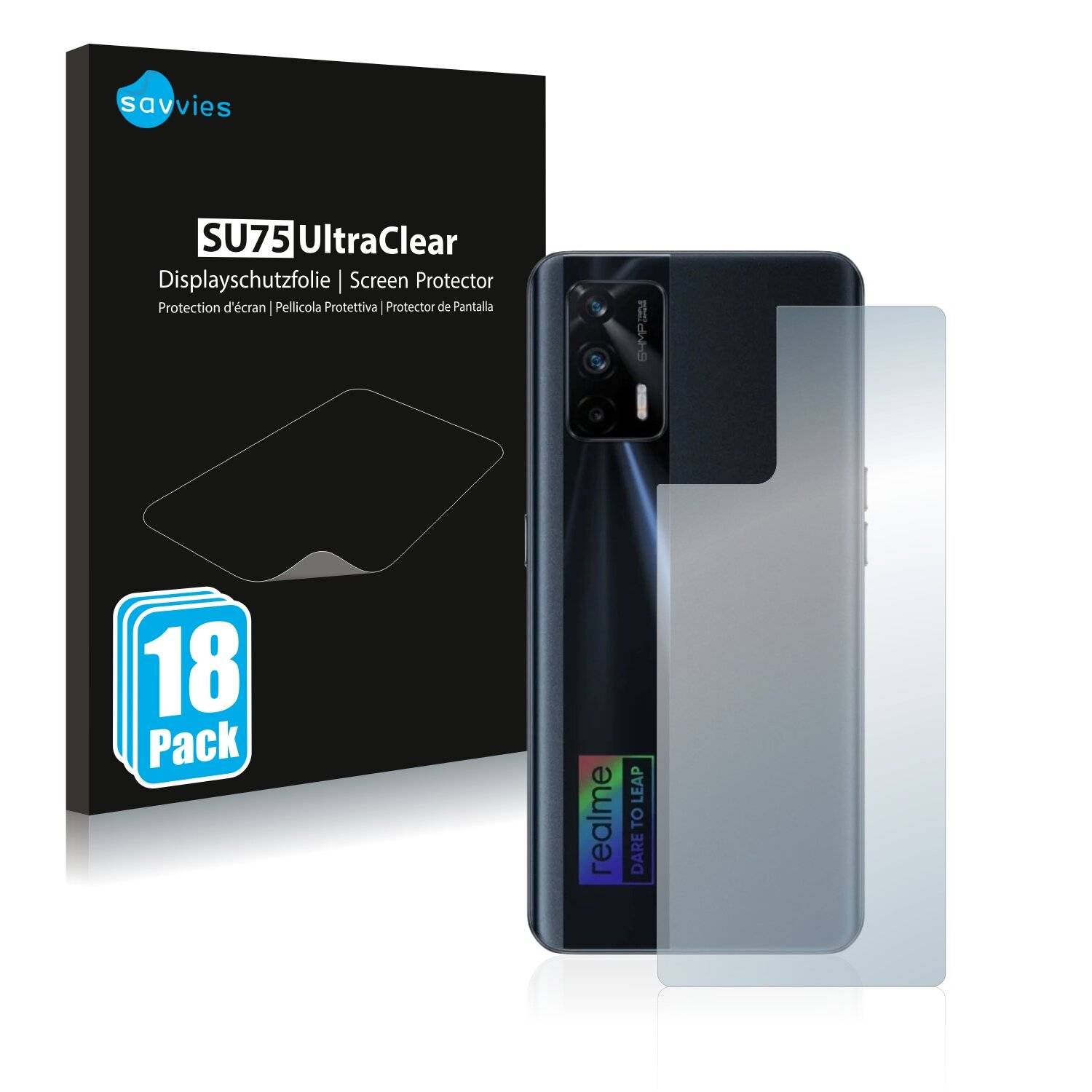 18x Savvies SU75 Displayschutzfolie für Realme X7 Max 5G