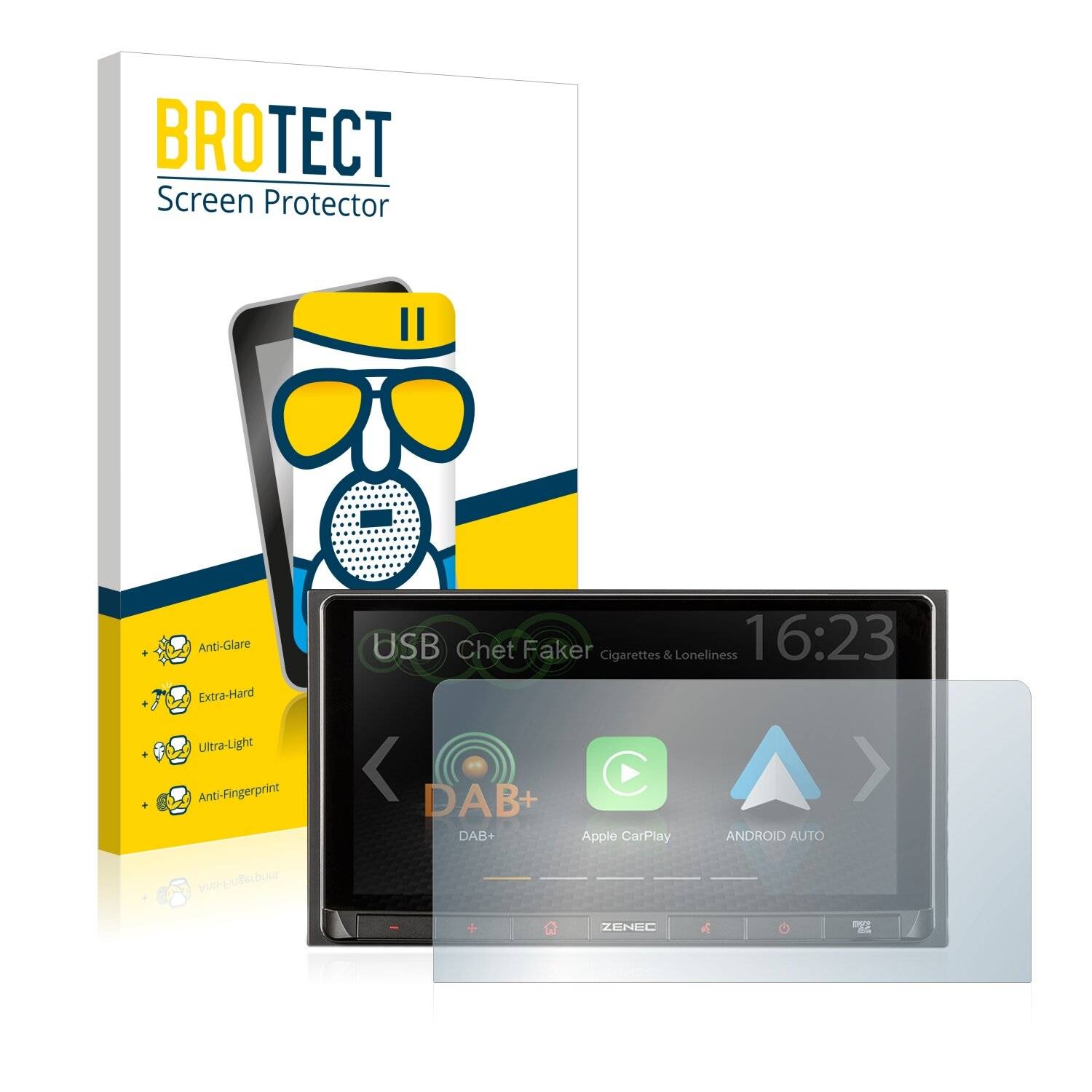 BROTECT AirGlass Matte Schutzglas Folie für Zenec