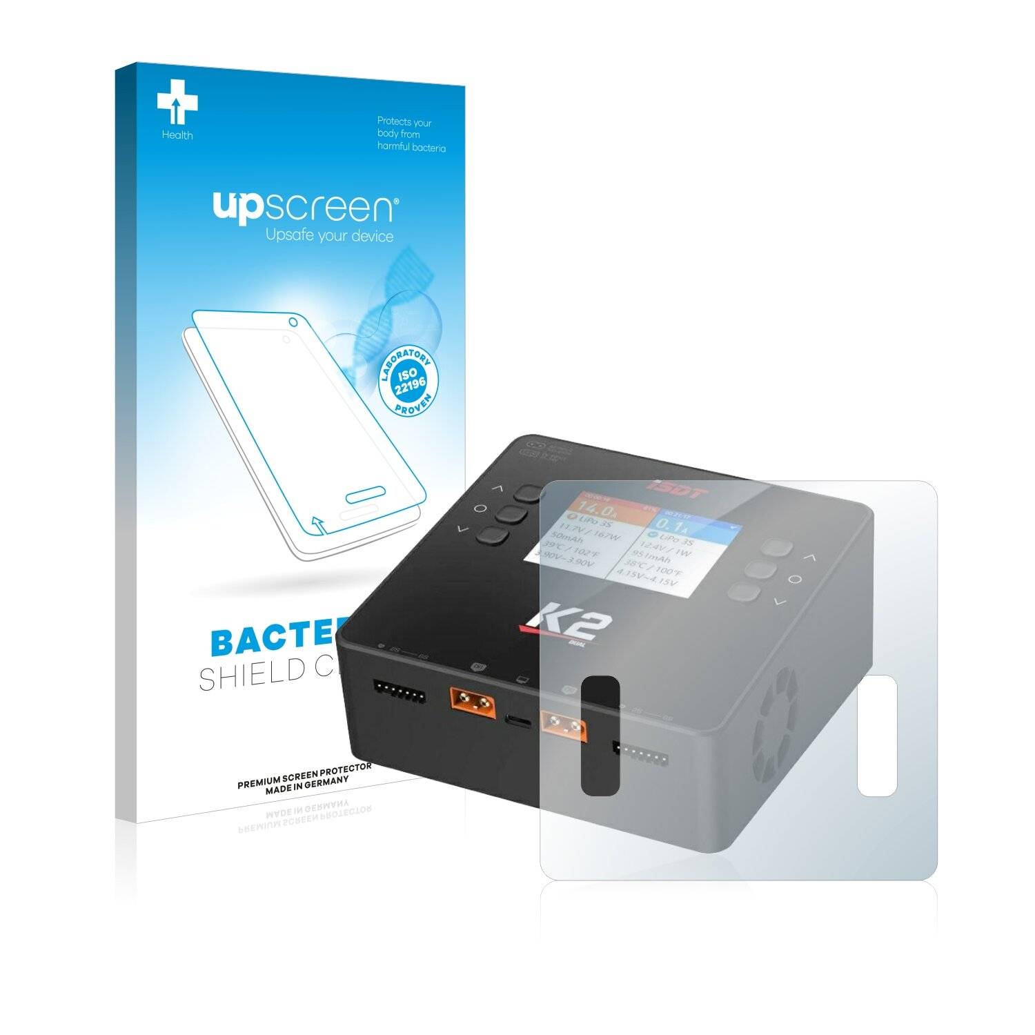 upscreen Bacteria Shield Clear Premium Antibakterielle Displayschutzfolie für ISDT Smart Duo