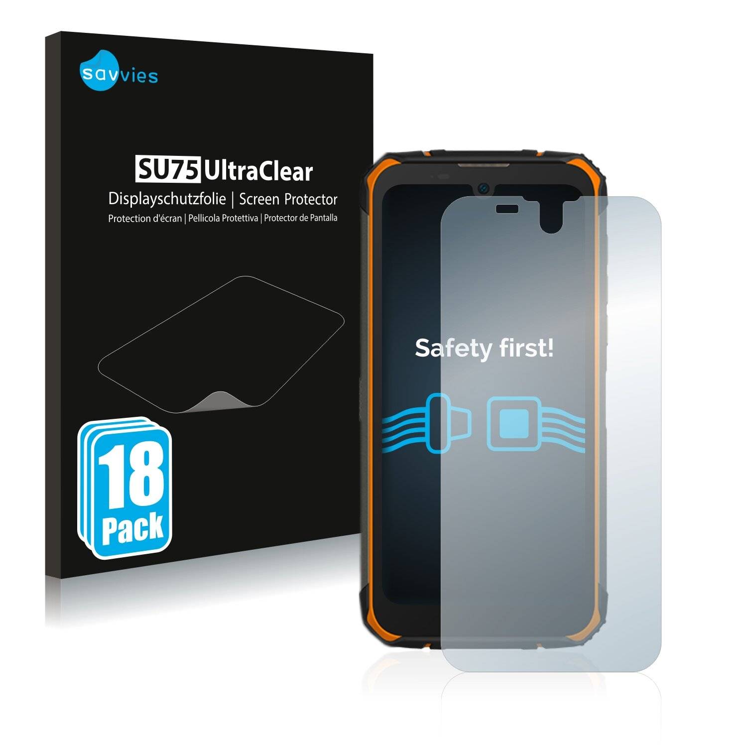 18x Savvies SU75 Displayschutzfolie für Doogee