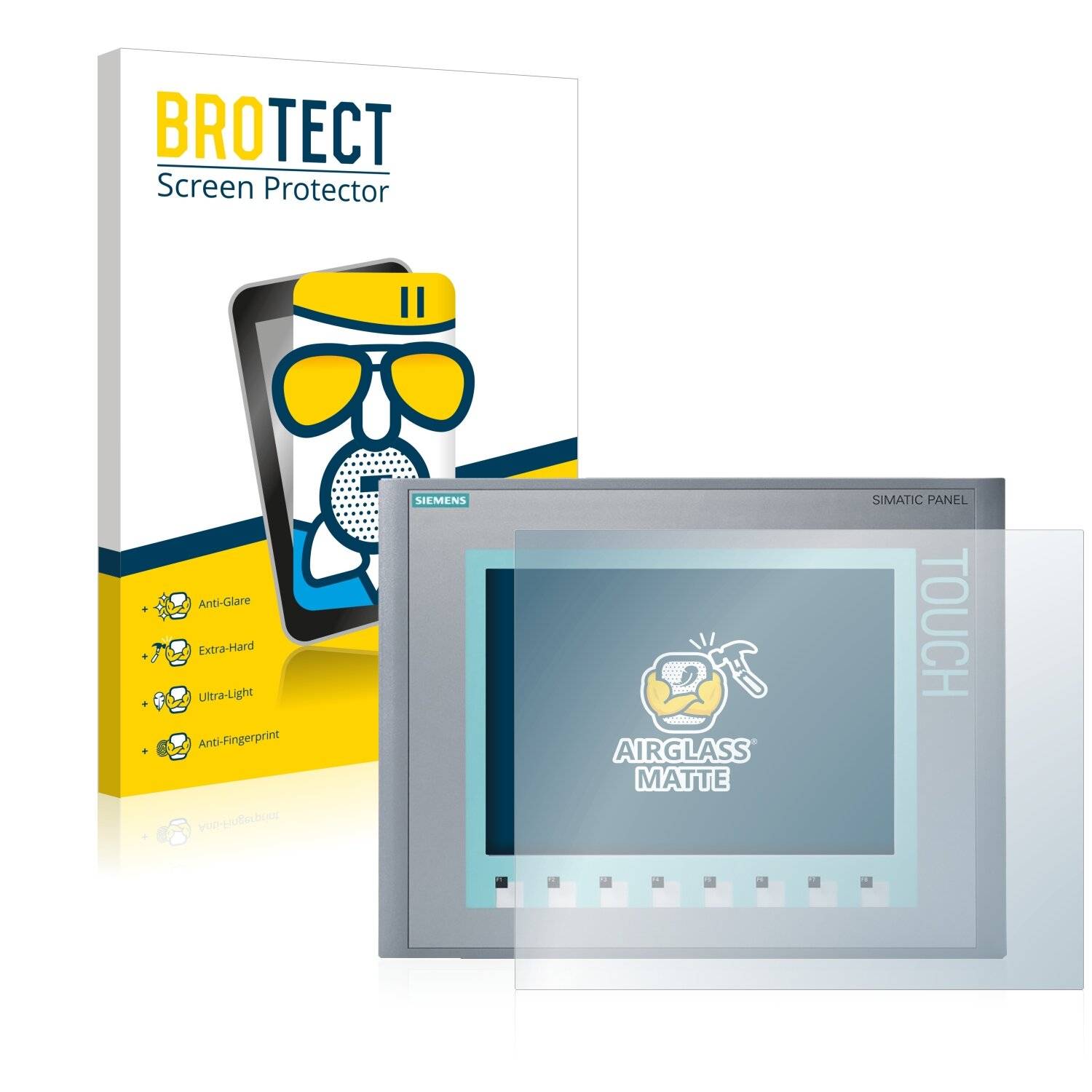 BROTECT AirGlass Matte Schutzglas Folie für Siemens Simatic HMI KTP 1000 Basic Color