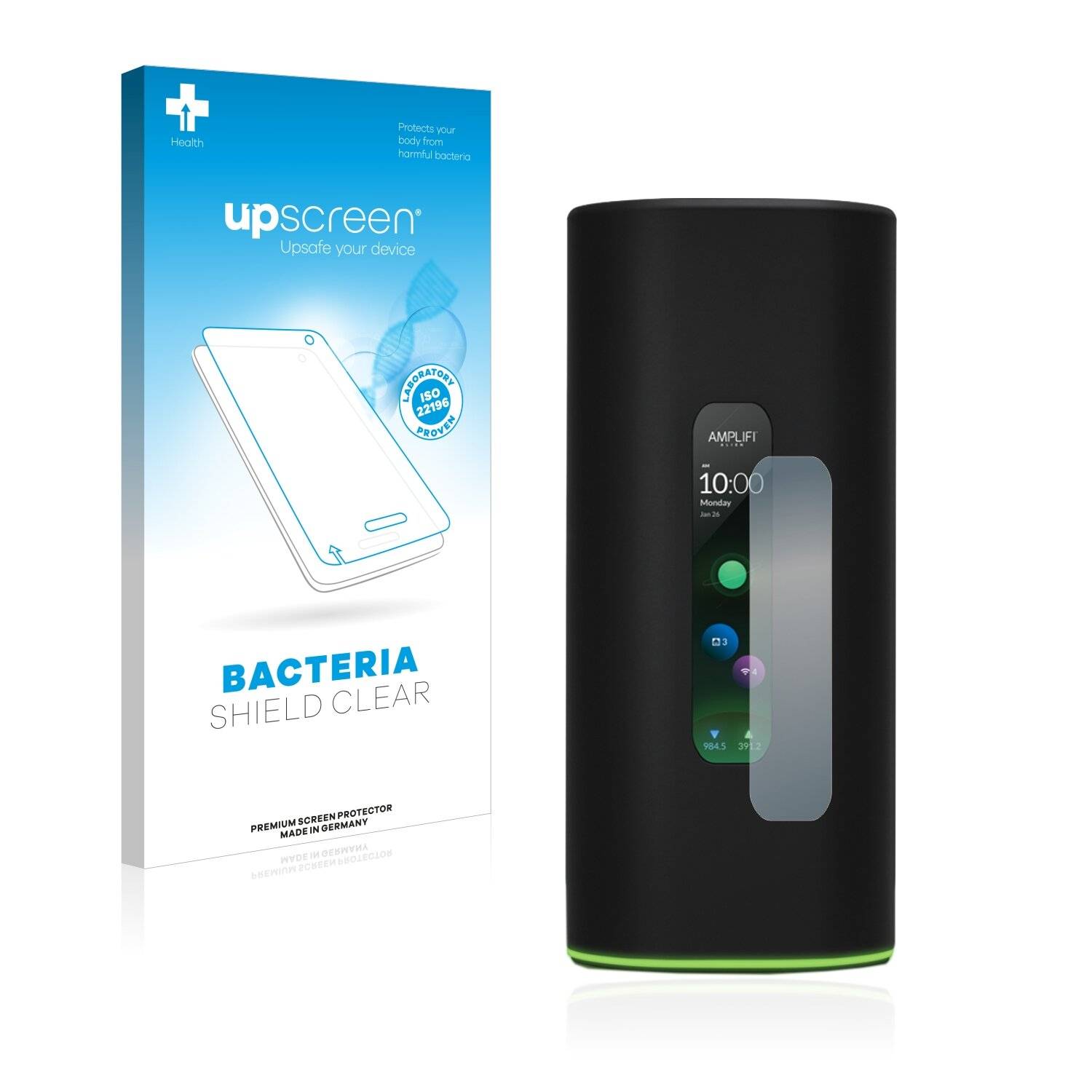 upscreen Bacteria Shield Clear Premium Antibakterielle Displayschutzfolie für Ubiquiti