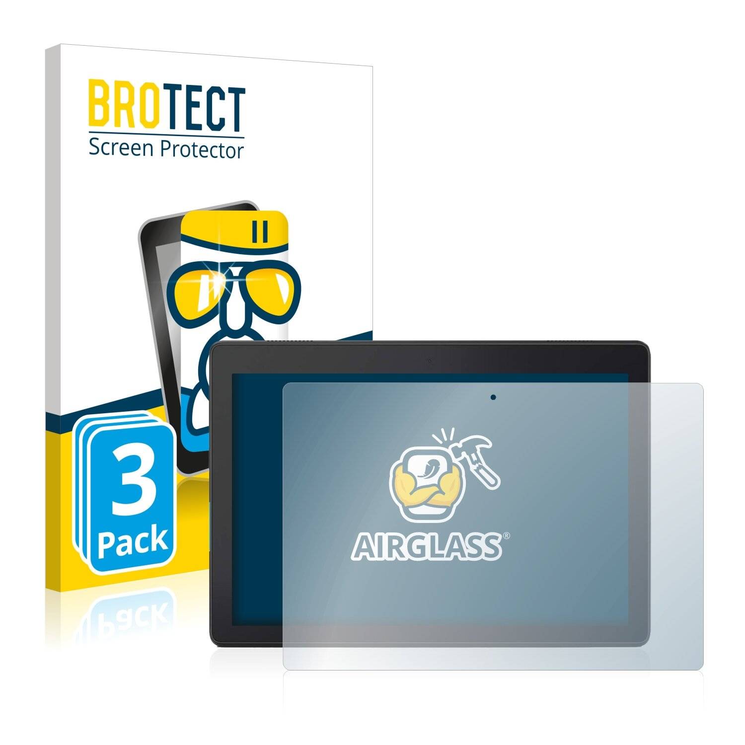 3x BROTECT AirGlass Schutzglas Folie für Lenovo CS