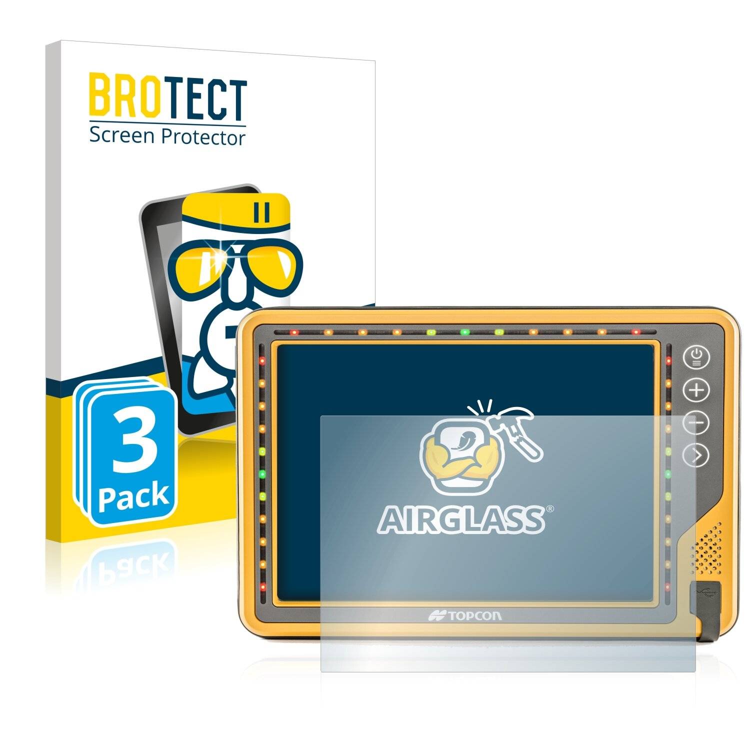 3x BROTECT AirGlass Schutzglas Folie für Topcon