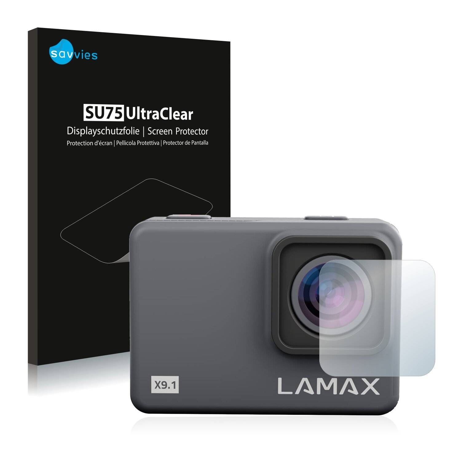 18x Savvies SU75 Displayschutzfolie für Lamax X9.1 Linse