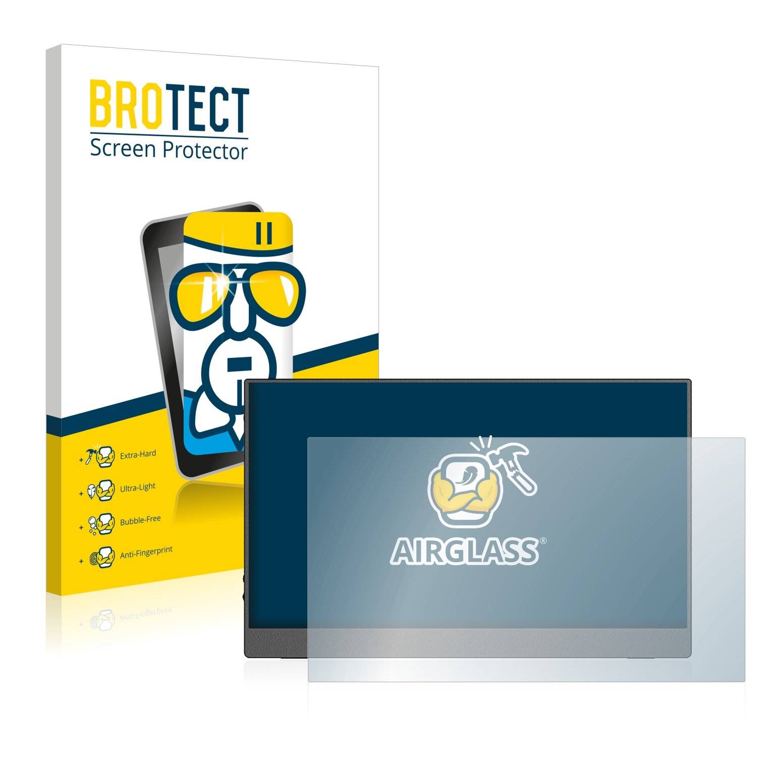 BROTECT AirGlass Schutzglas Folie für Gichat ME16XX Portable