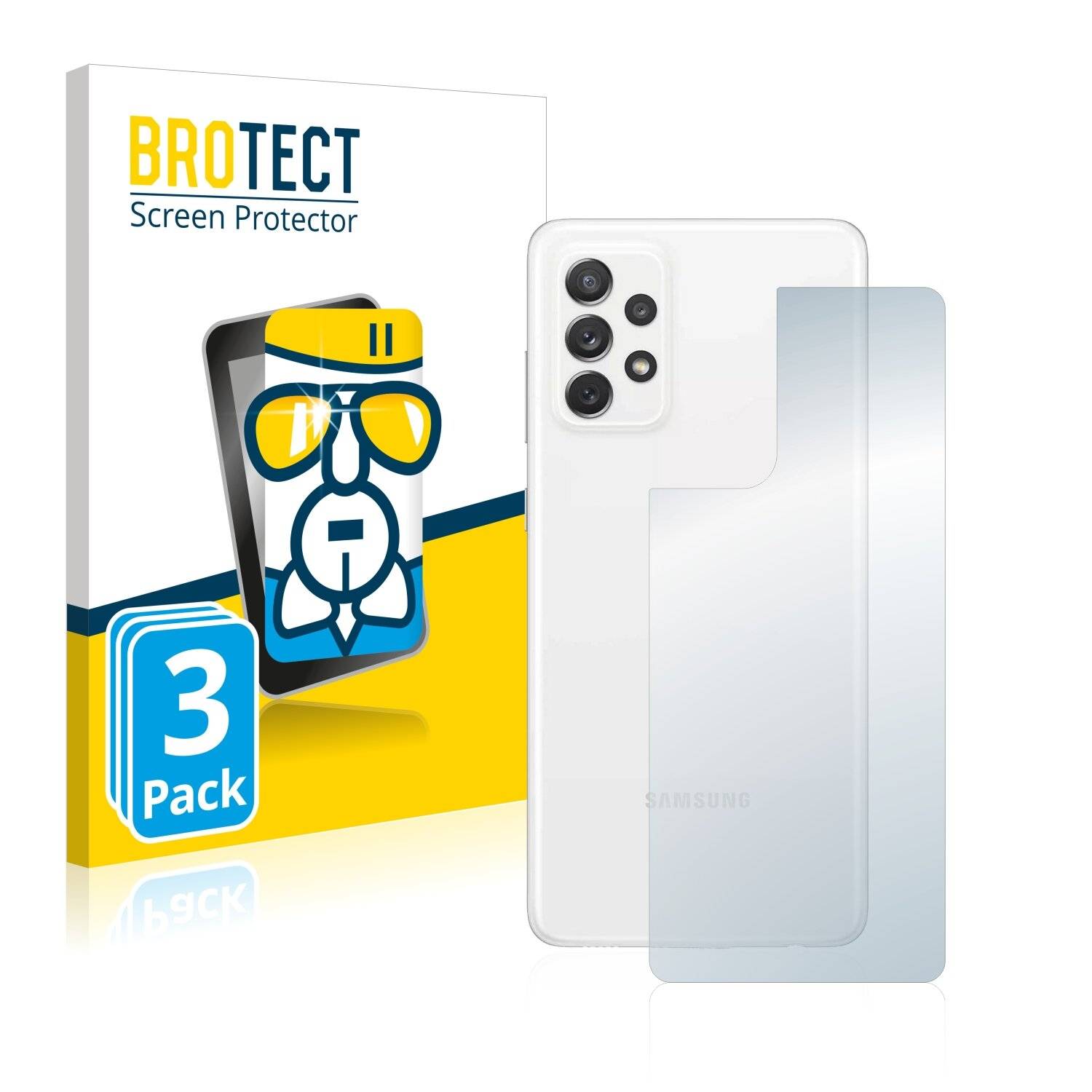 3x BROTECT AirGlass Schutzglas Folie für Samsung Galaxy A72