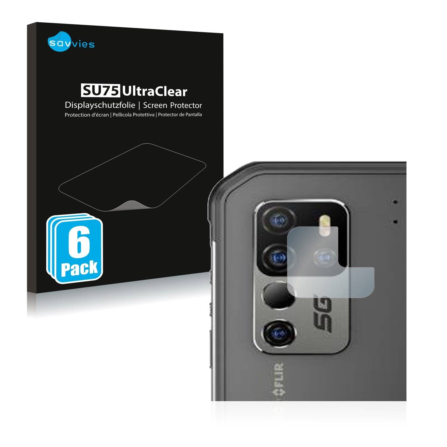 6x Savvies SU75 Displayschutzfolie für Ulefone Armor 11T 5G (NUR