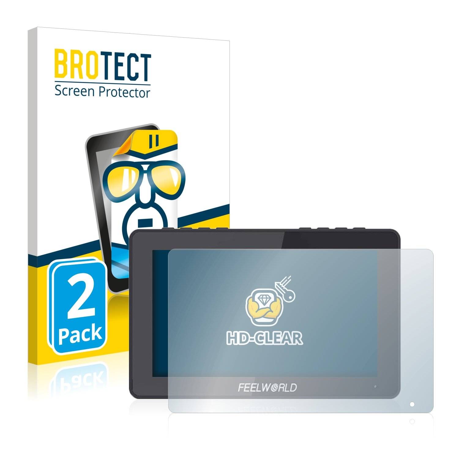 2x BROTECT HD-Clear Displayschutzfolie für Feelworld F5 PRO V2