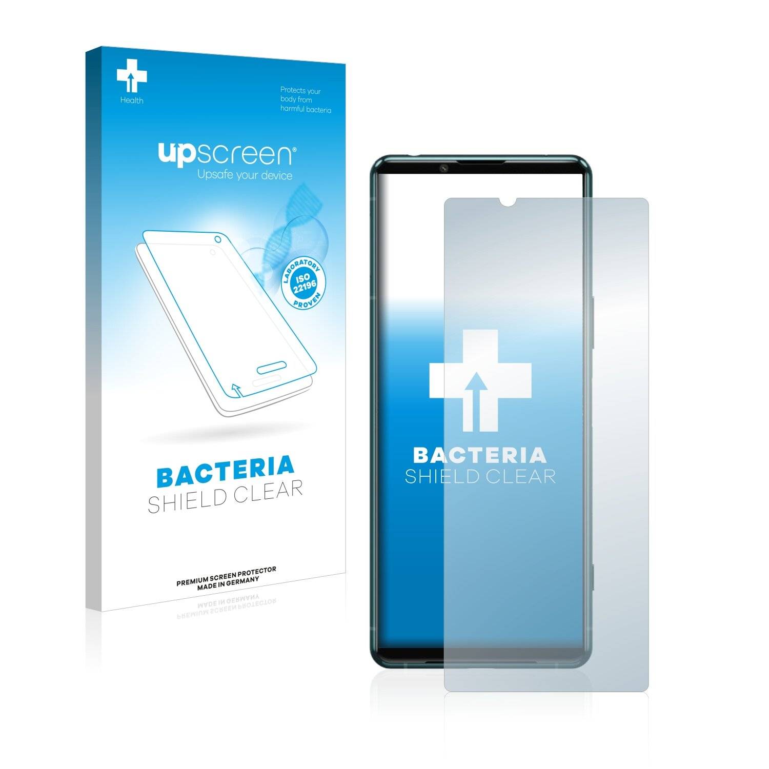 upscreen Bacteria Shield Clear Premium Antibakterielle Displayschutzfolie für Sony Xperia 5