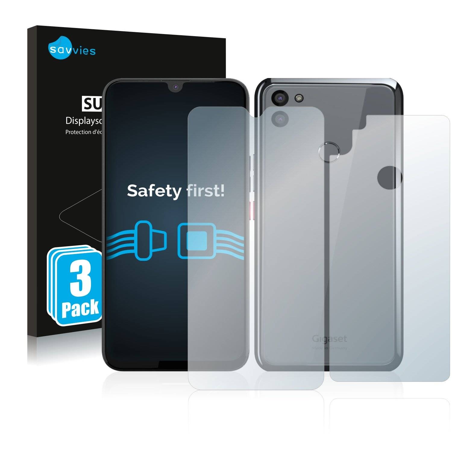 6x Savvies SU75 Displayschutzfolie für Gigaset GS5 (Vorder +