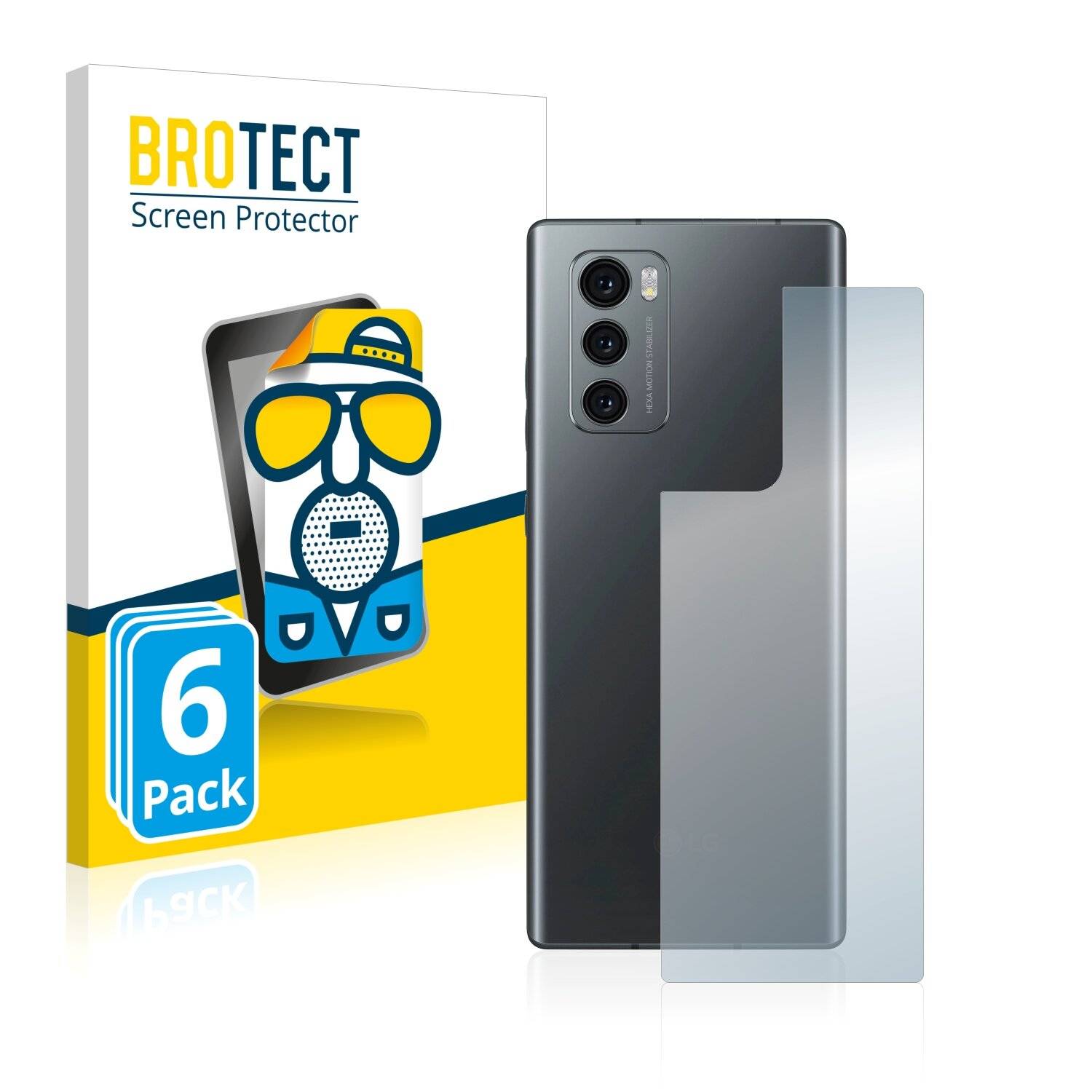 6x BROTECT Matte Displayschutzfolie für LG Wing (Rückseite) - Entspiegelt,