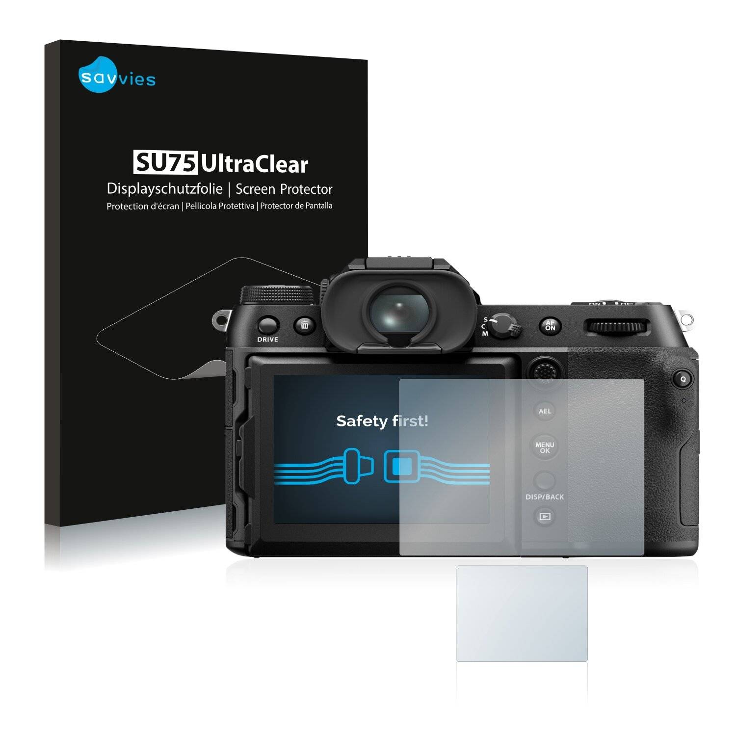 18x Savvies SU75 Displayschutzfolie für Fujifilm GFX50S