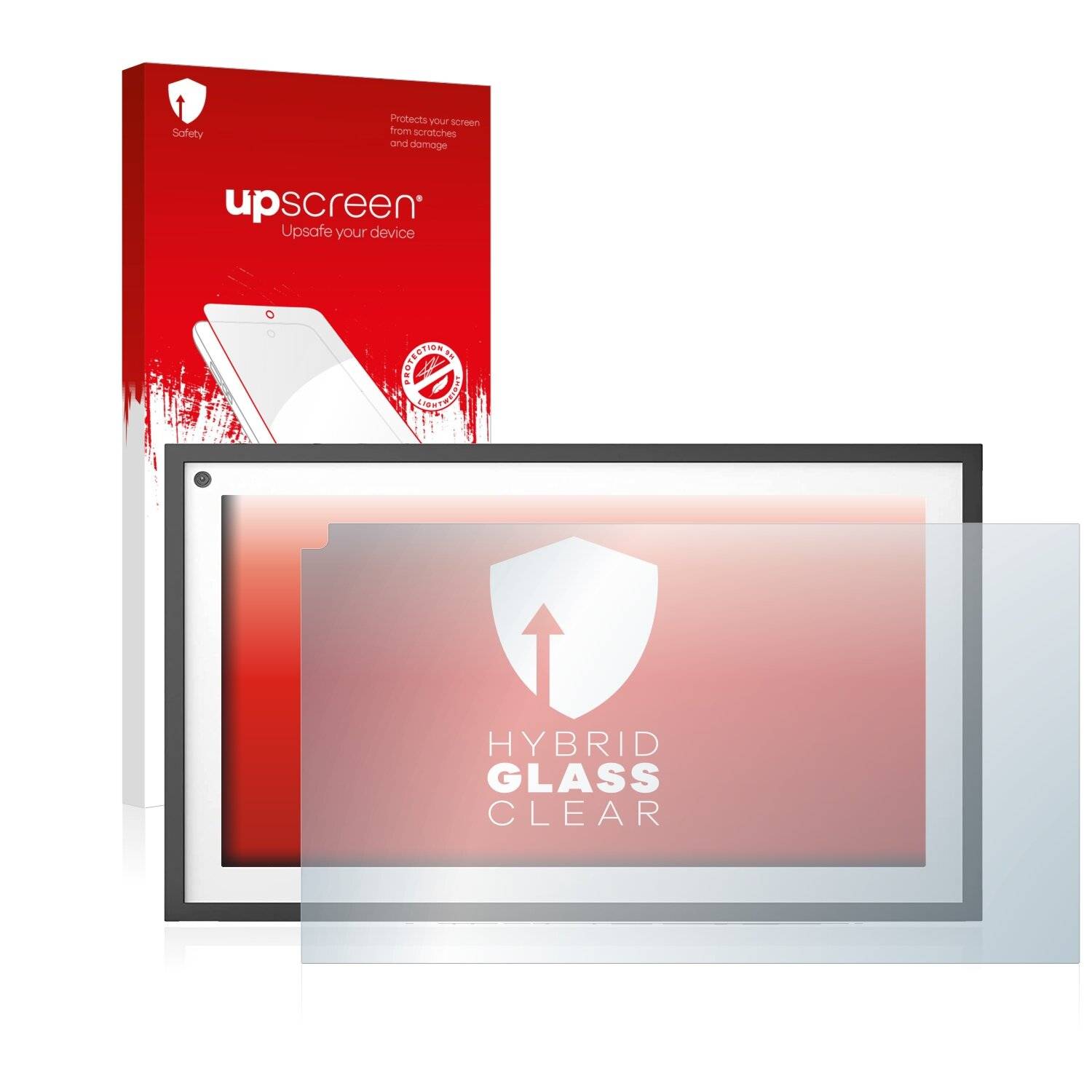 upscreen Hybrid Glass Clear Premium Schutzglas Folie für Amazon Echo Show