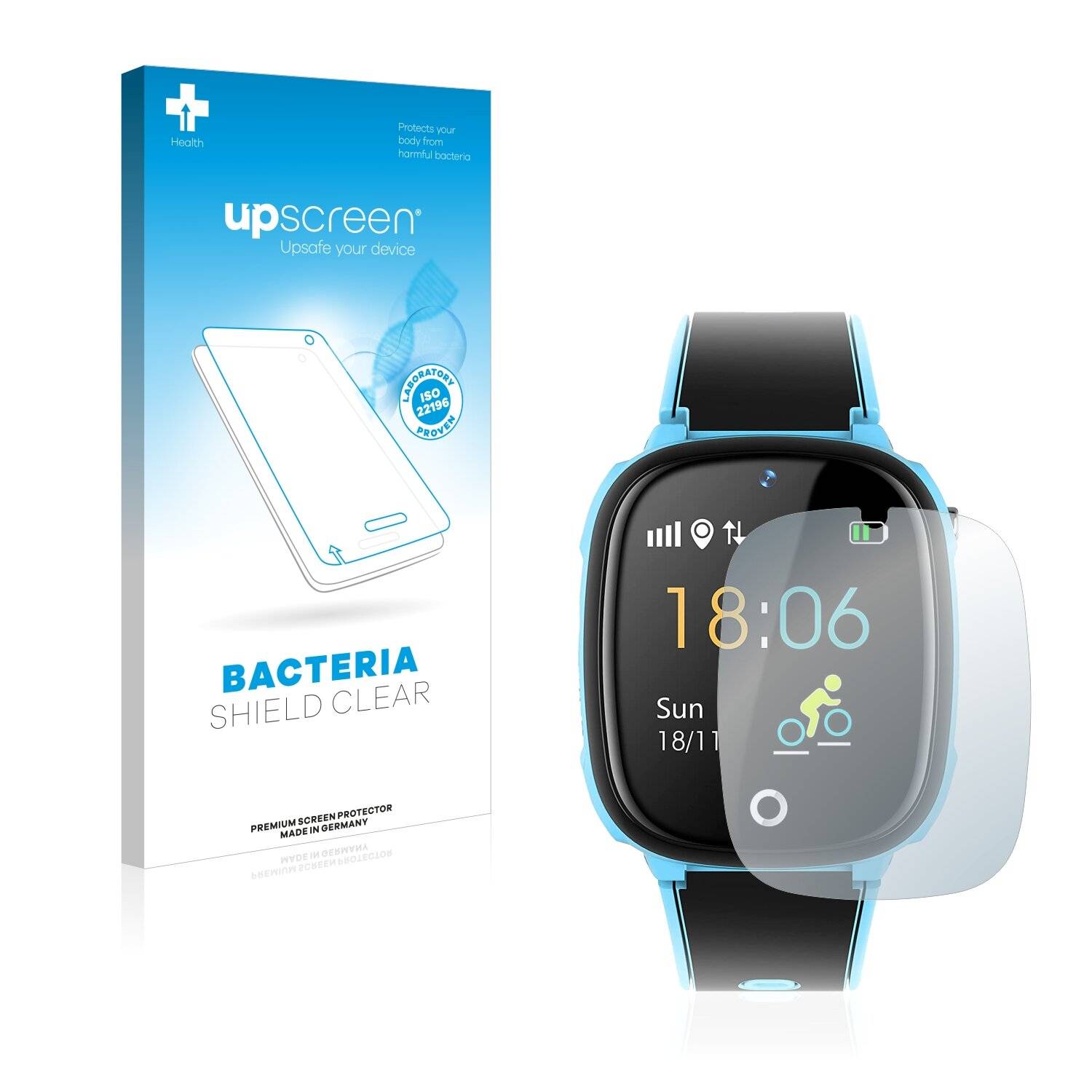 upscreen Bacteria Shield Clear Premium Antibakterielle Displayschutzfolie für JBC Abenteurer