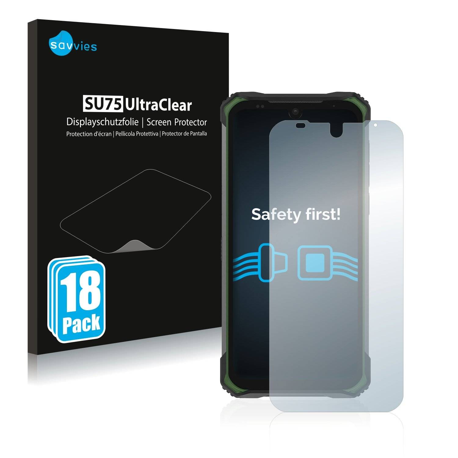 18x Savvies SU75 Displayschutzfolie für Doogee S86