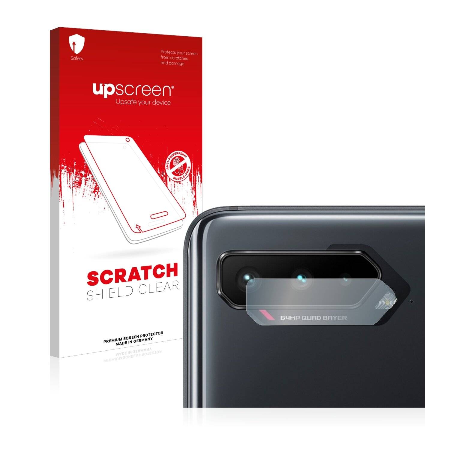 upscreen Scratch Shield Clear Premium Displayschutzfolie für Asus ROG Phone 5 (NUR