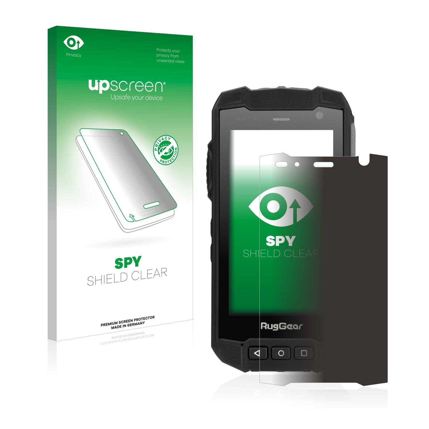 upscreen Spy Shield Clear Premium Blickschutzfolie für RugGear