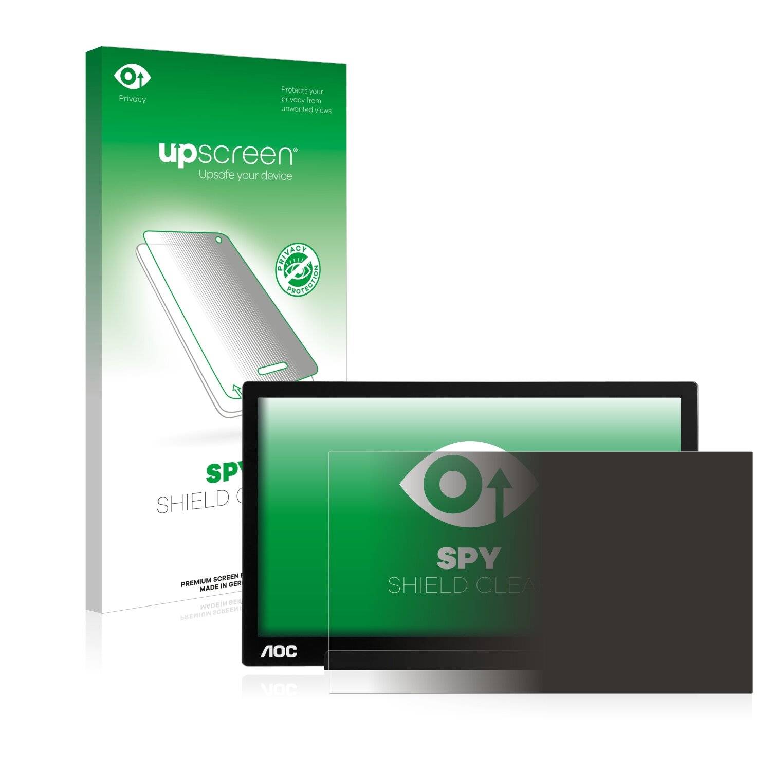 upscreen Spy Shield Clear Premium Blickschutzfolie für AOC