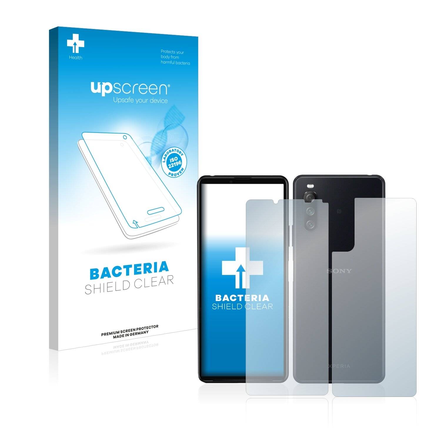 upscreen Bacteria Shield Clear Premium Antibakterielle Displayschutzfolie für Sony Xperia 10