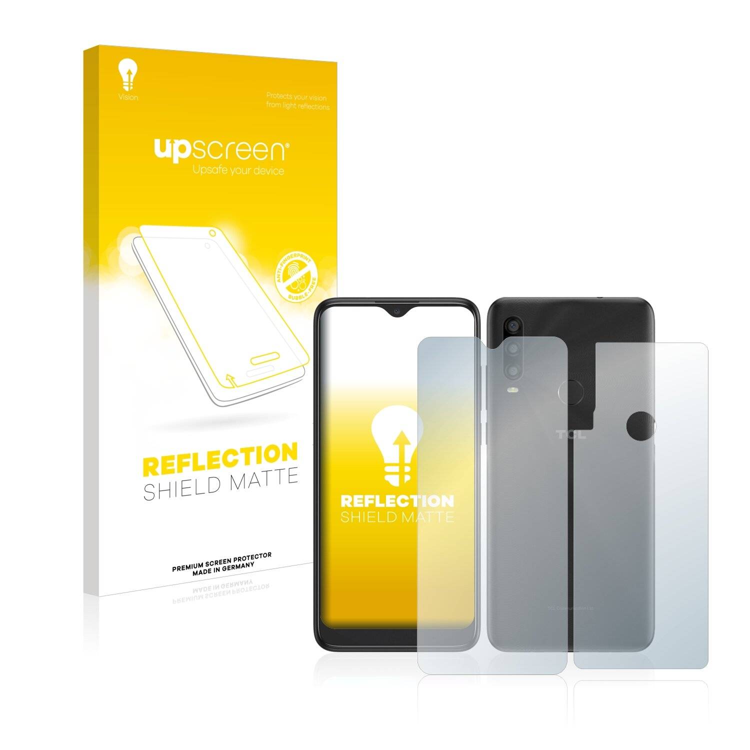 upscreen Reflection Shield Matte Premium Displayschutzfolie für TCL L10 Pro (Vorder +