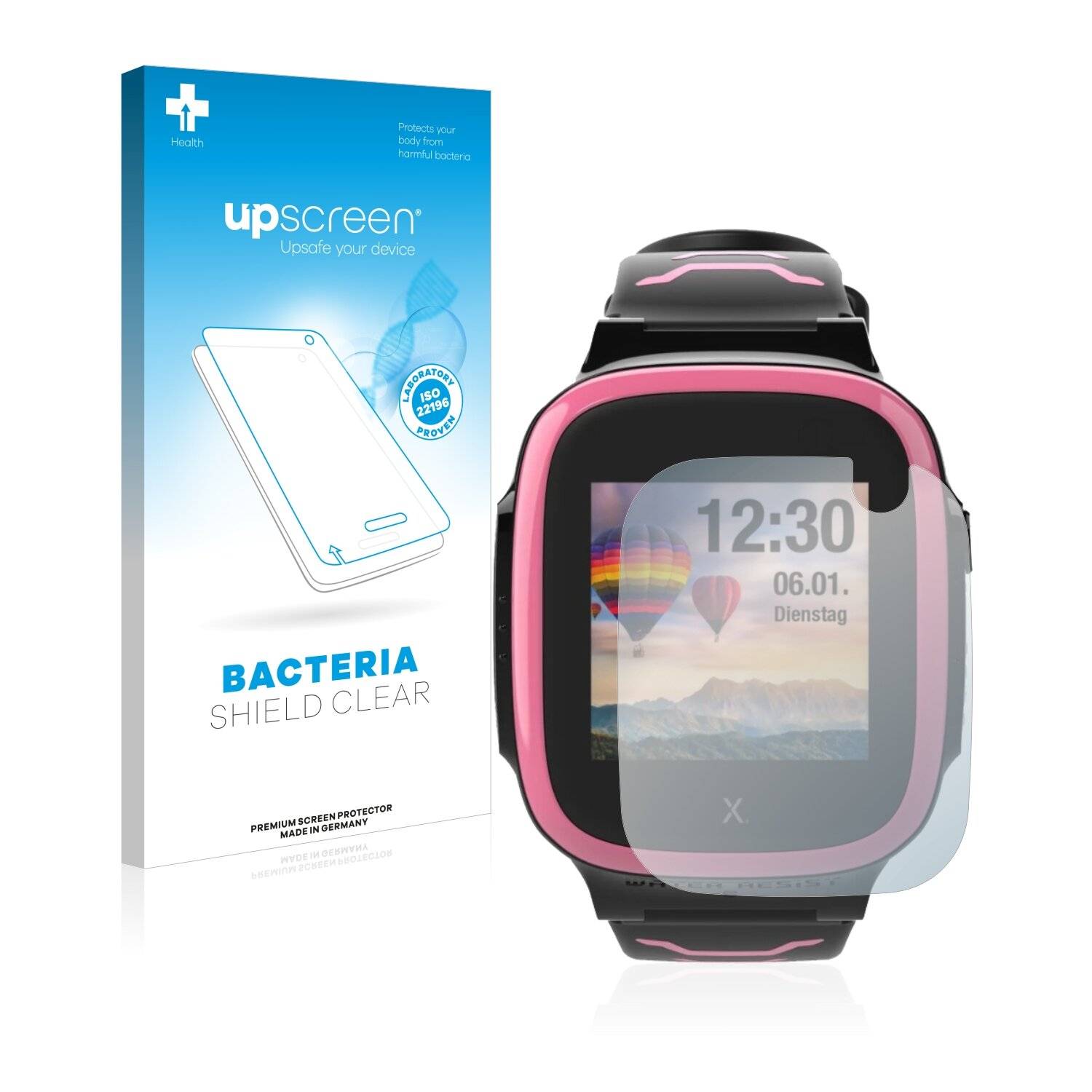upscreen Bacteria Shield Clear Premium Antibakterielle Displayschutzfolie für Xplora X5
