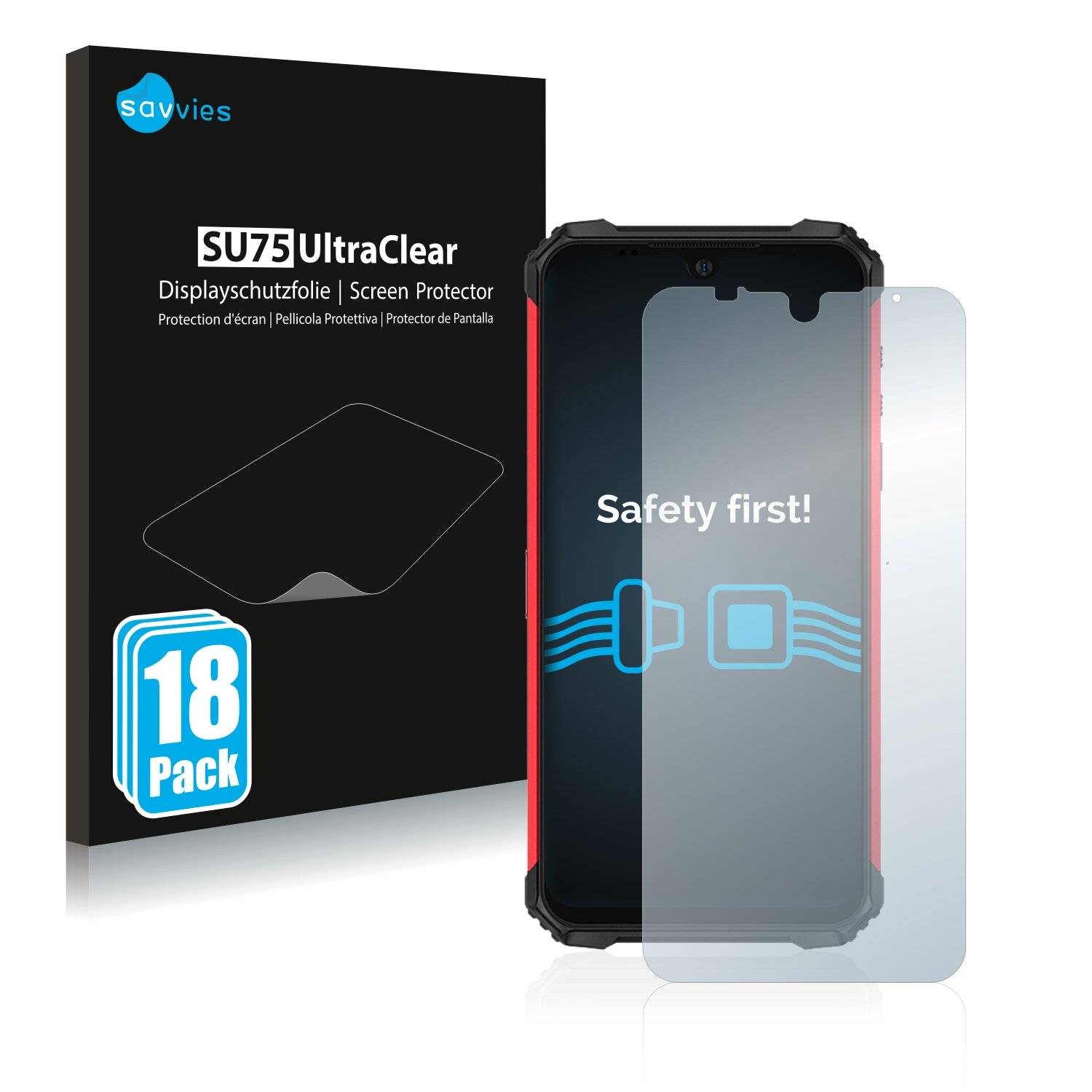 18x Savvies SU75 Displayschutzfolie für Ulefone Armor 8
